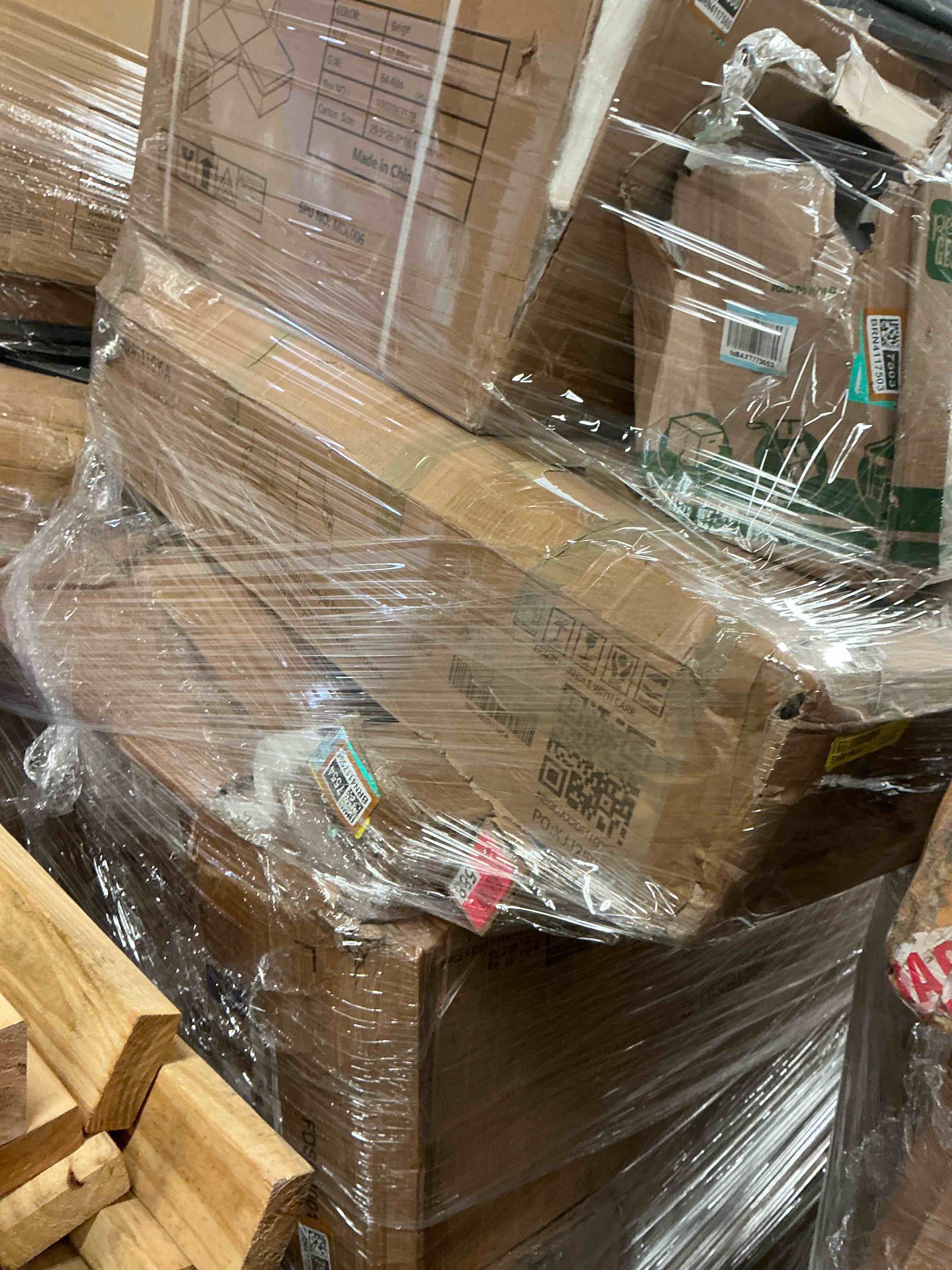 PALLET LOT OF ASSORTED INCOMPLETE FURNITURE