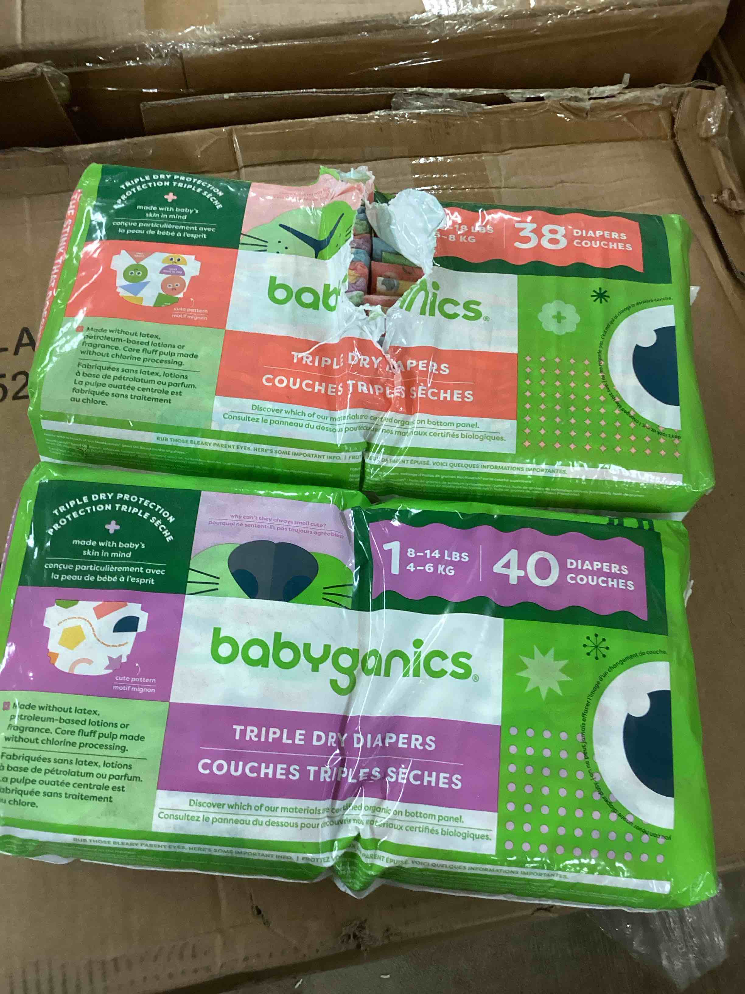 Condition photo showing New/Like New for assorted baby diapers 