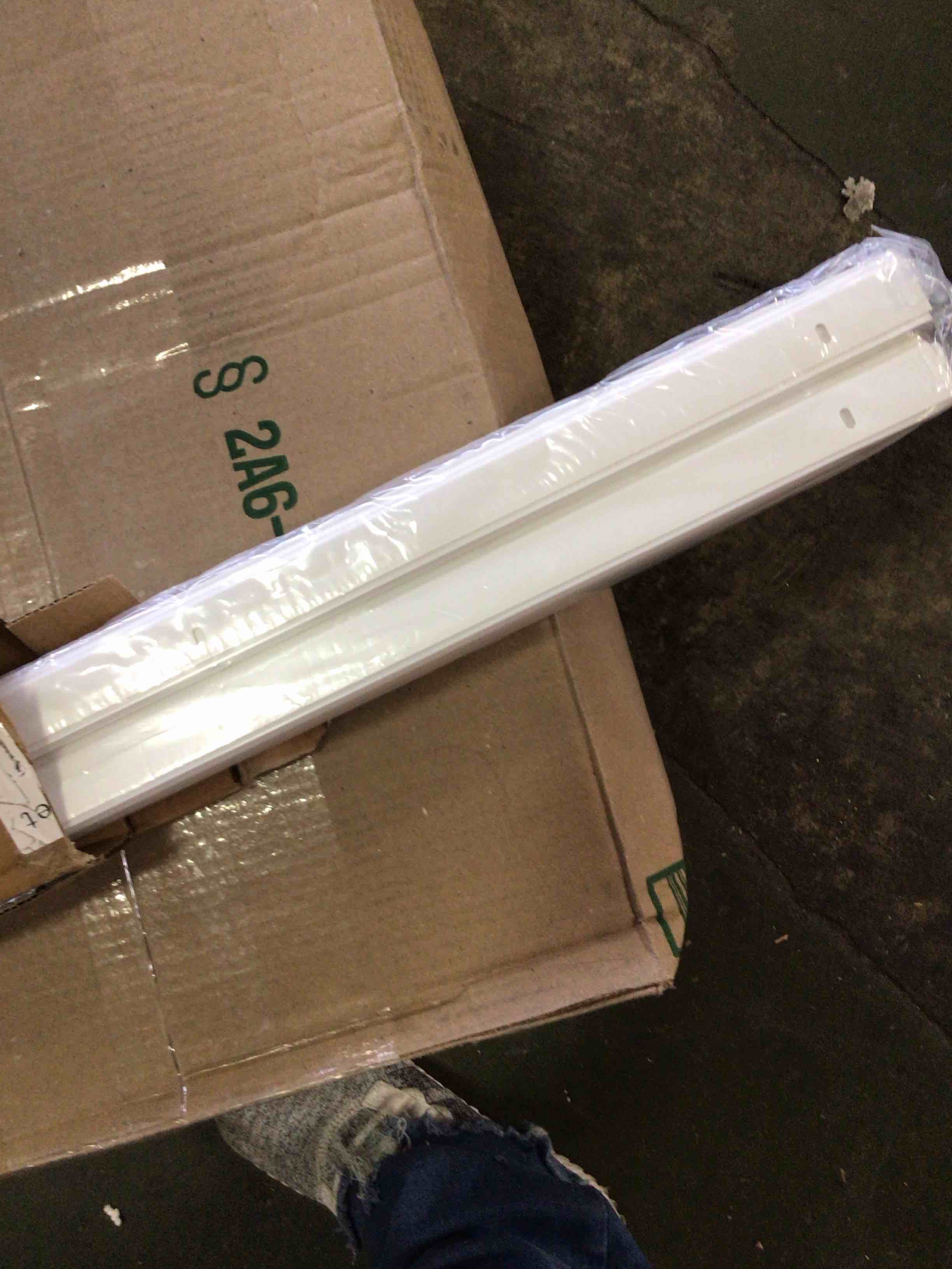 Condition photo showing New/Like New for 4 sets door sweep plastic pvc 1 3/4" x 36" slide on bottom exterior door seal strip for weather stripping draft stopper (white) 4 white