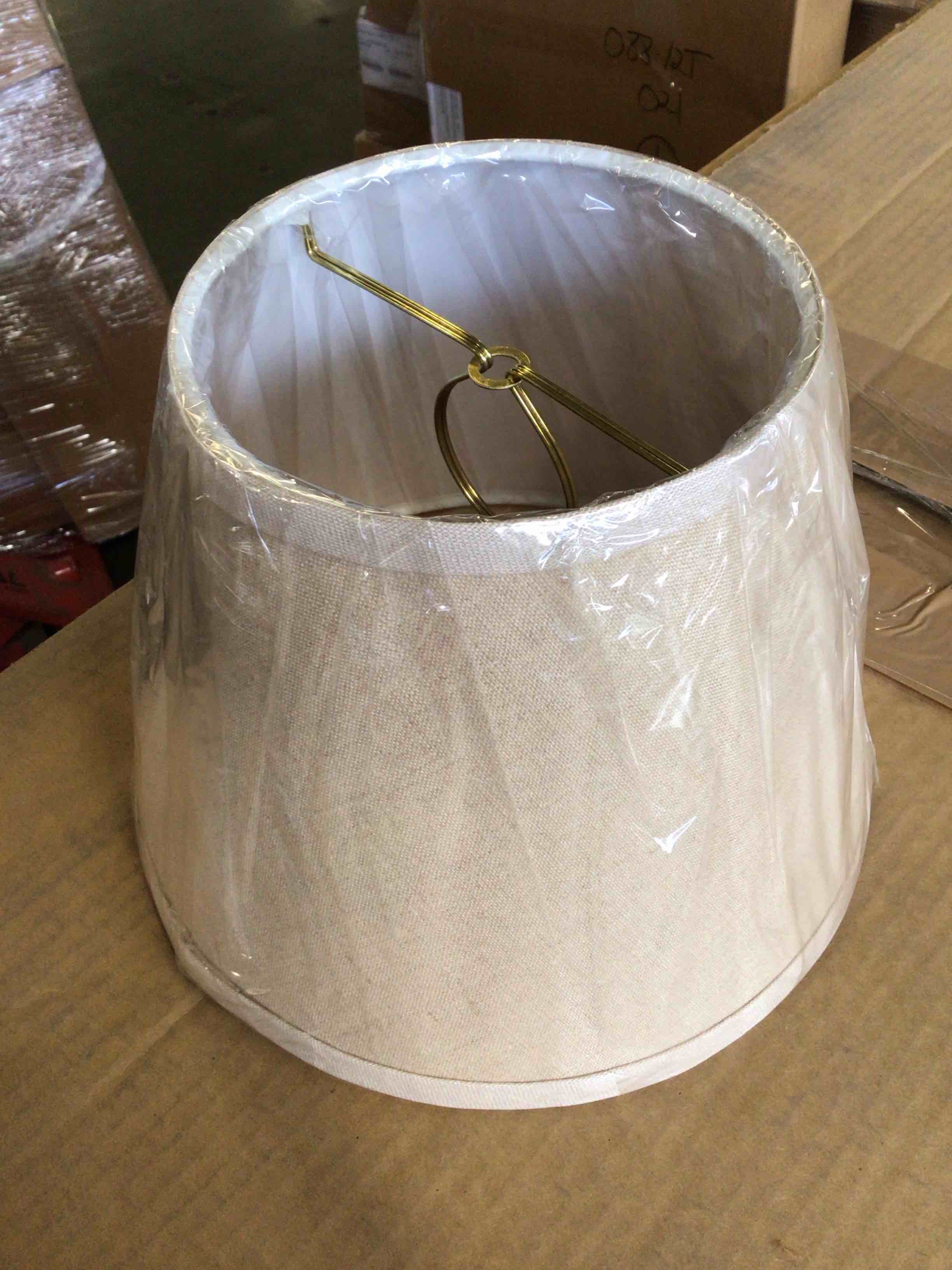 Condition photo showing Good Condition for brentwood collection fine burlap medium empire lamp shade