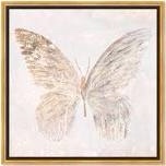Oliver Gal " Golden Butterfly Glimmer, Champagne Butterflywings " 21 X 21