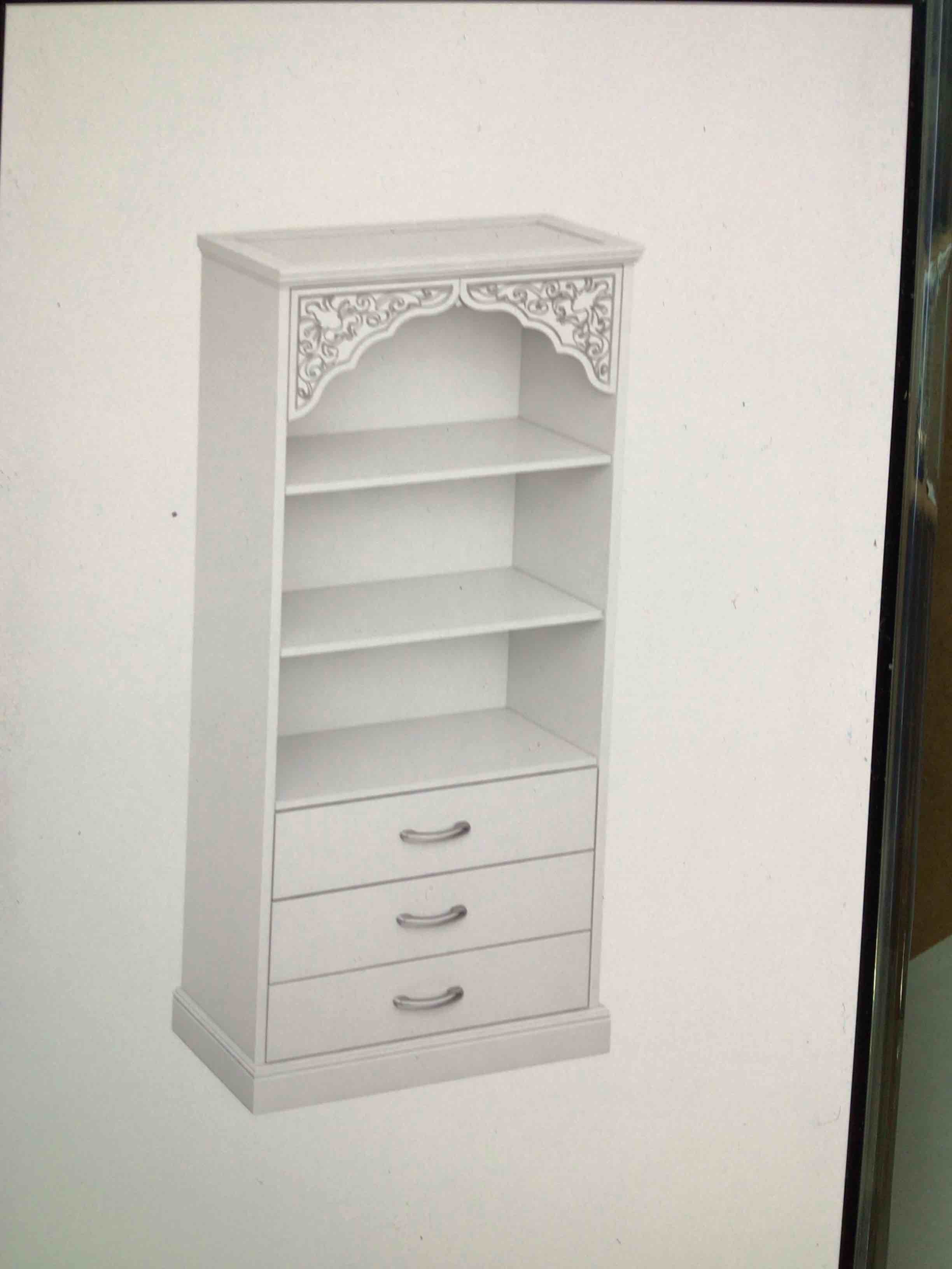 modern wood arched display cabinet bookcase 