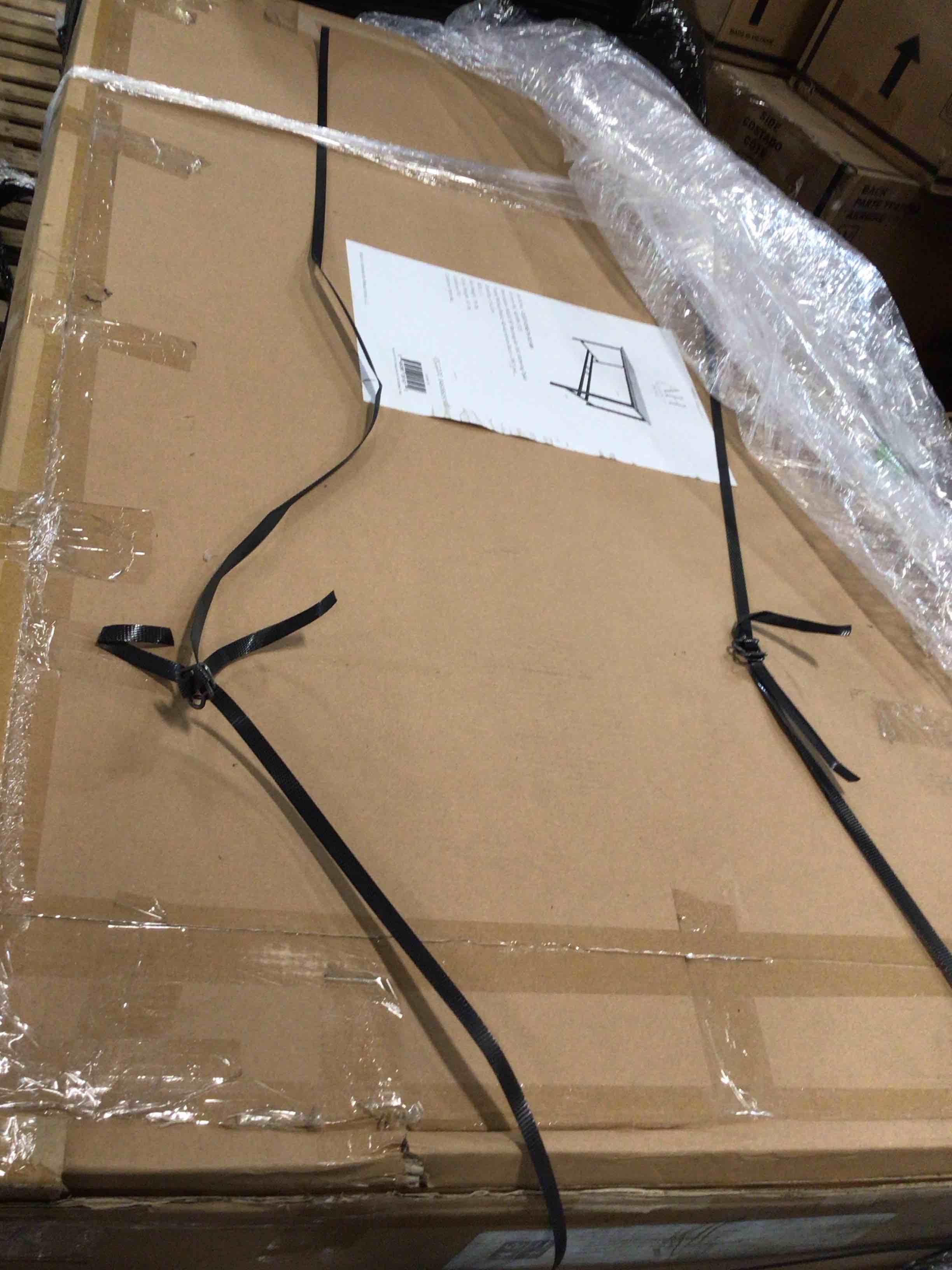 Condition photo showing Good Condition for jasper lava concrete aluminum rectangular outdoor counter table with umbrella hole