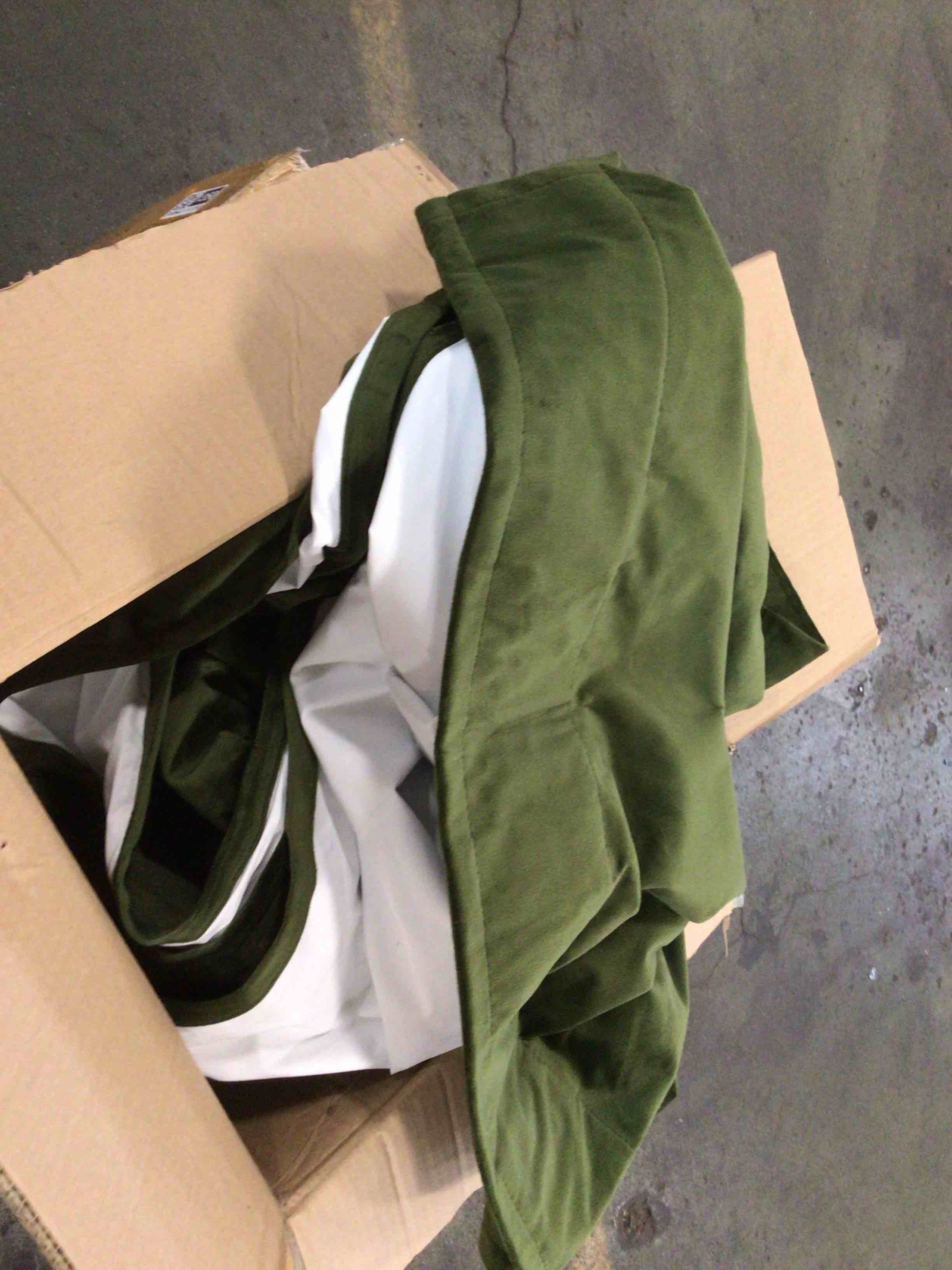 Condition photo showing Good Condition for curtain european linen room darkening curtain color green 2 pcs 