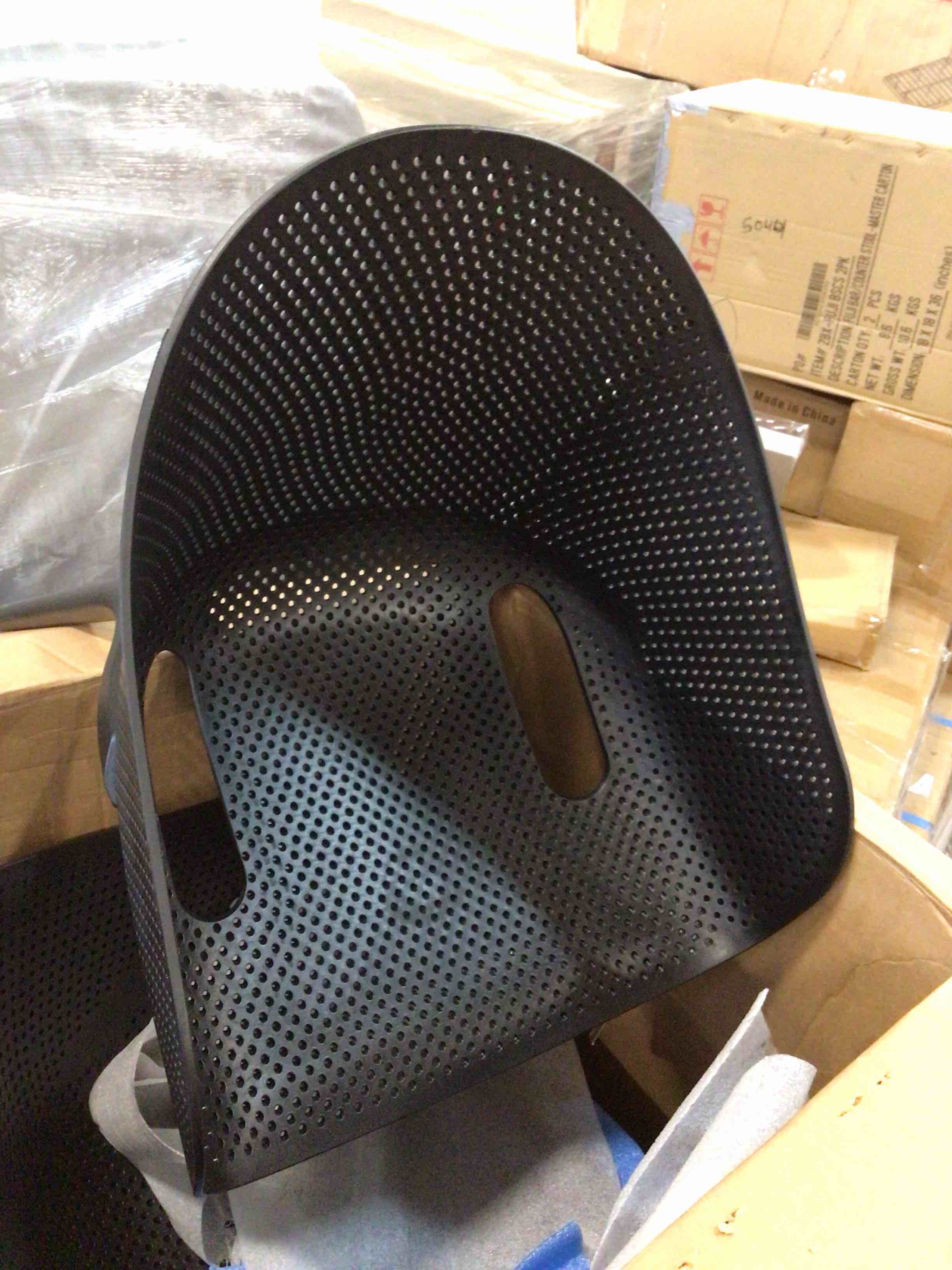 Condition photo showing Good Condition for compamia sky pro stacking dining chair in black finish set of 2