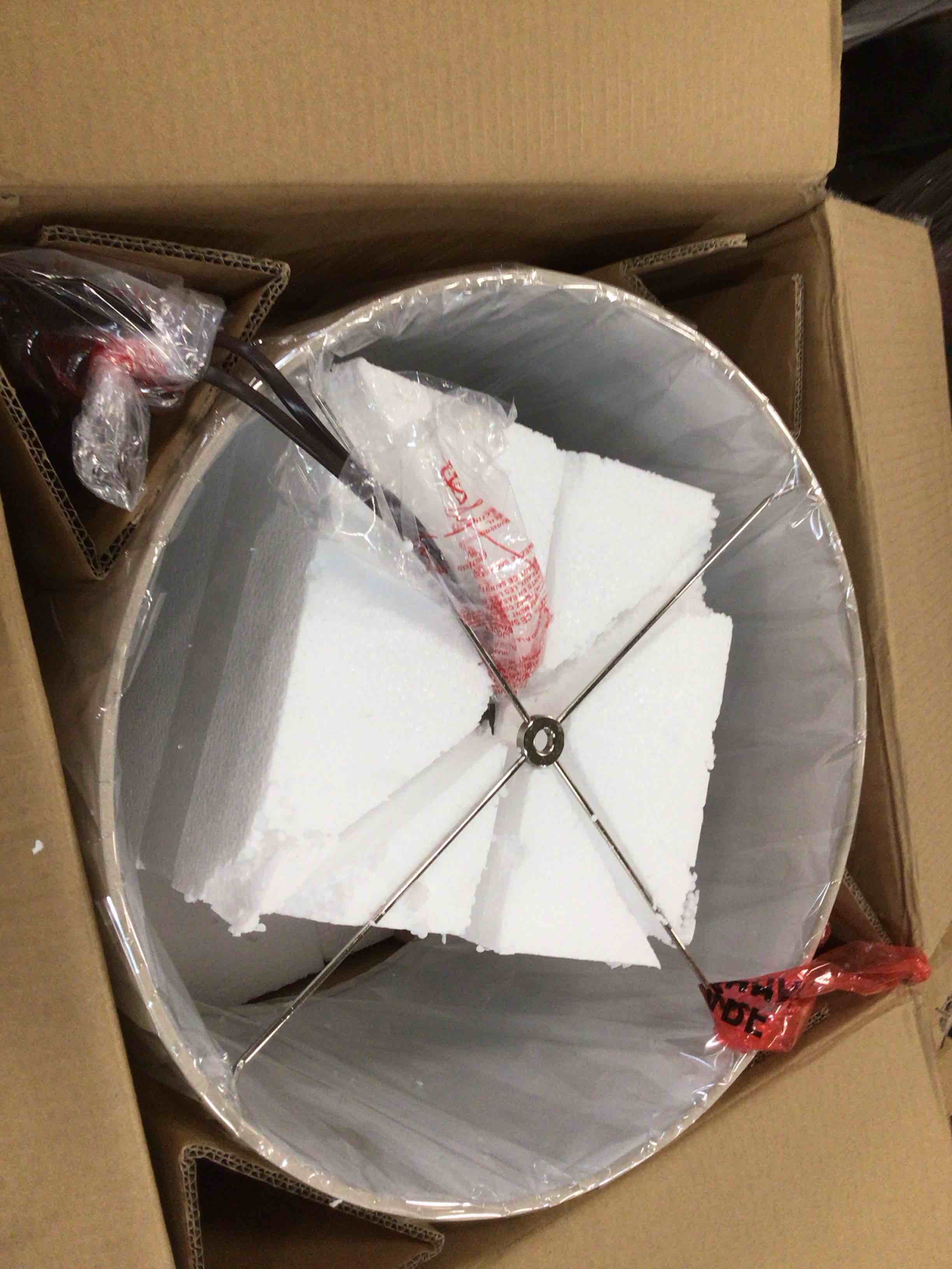 Condition photo showing New/Like New for signature design by ashley veraleigh l235854 poly floor lamp