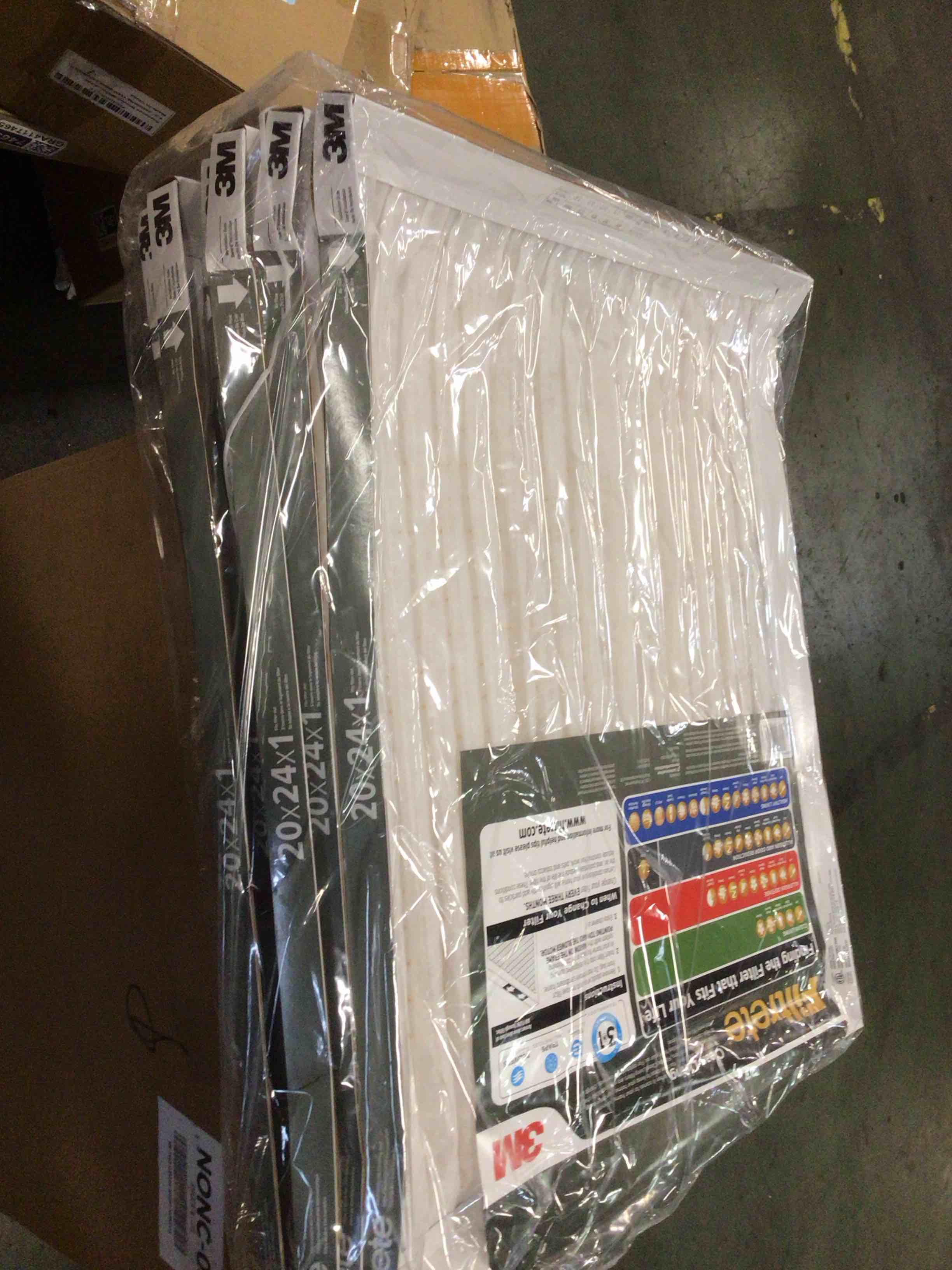 Condition photo showing Good Condition for filtrete 20x24x1 air filter merv 5, 6-pack ac furnace filters for home hvac, mpr 300 basic dust defense, removes lint & household dust, 3-month pleated electrostatic (actual size 19.81x23.81x0.81 in)