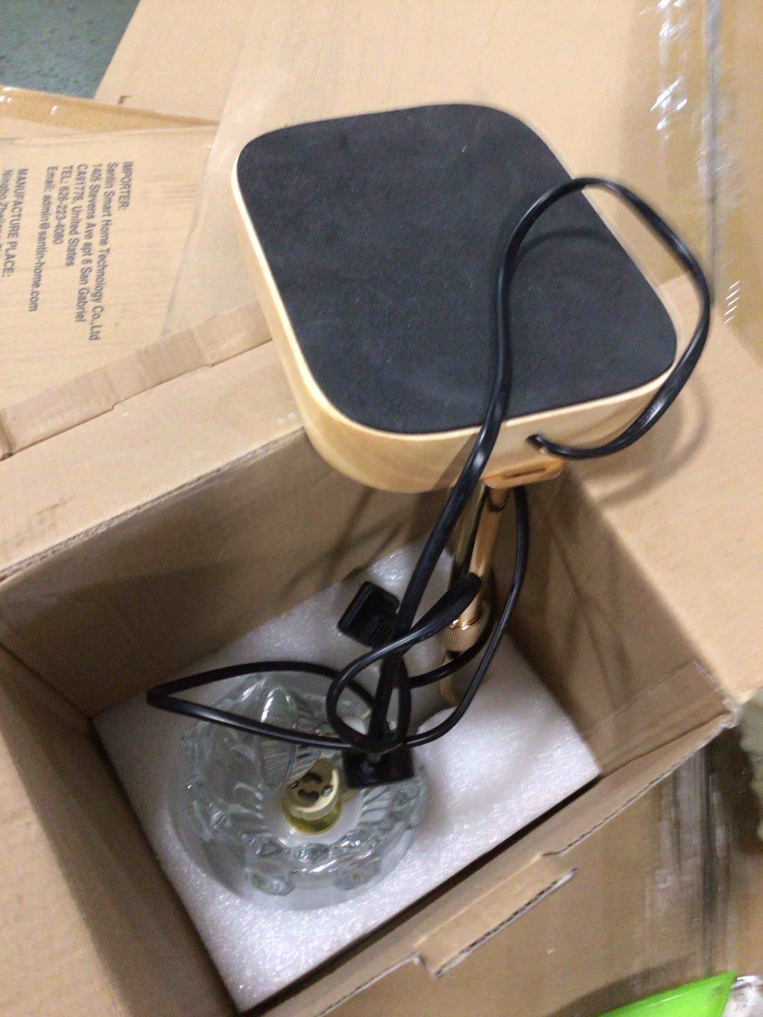 Condition photo showing As Is for candle warmer lamp with timer - flower electric wax melter warmer adjustable height for jar candles, gift for women, mom, christmas, birthday,home decor transparent