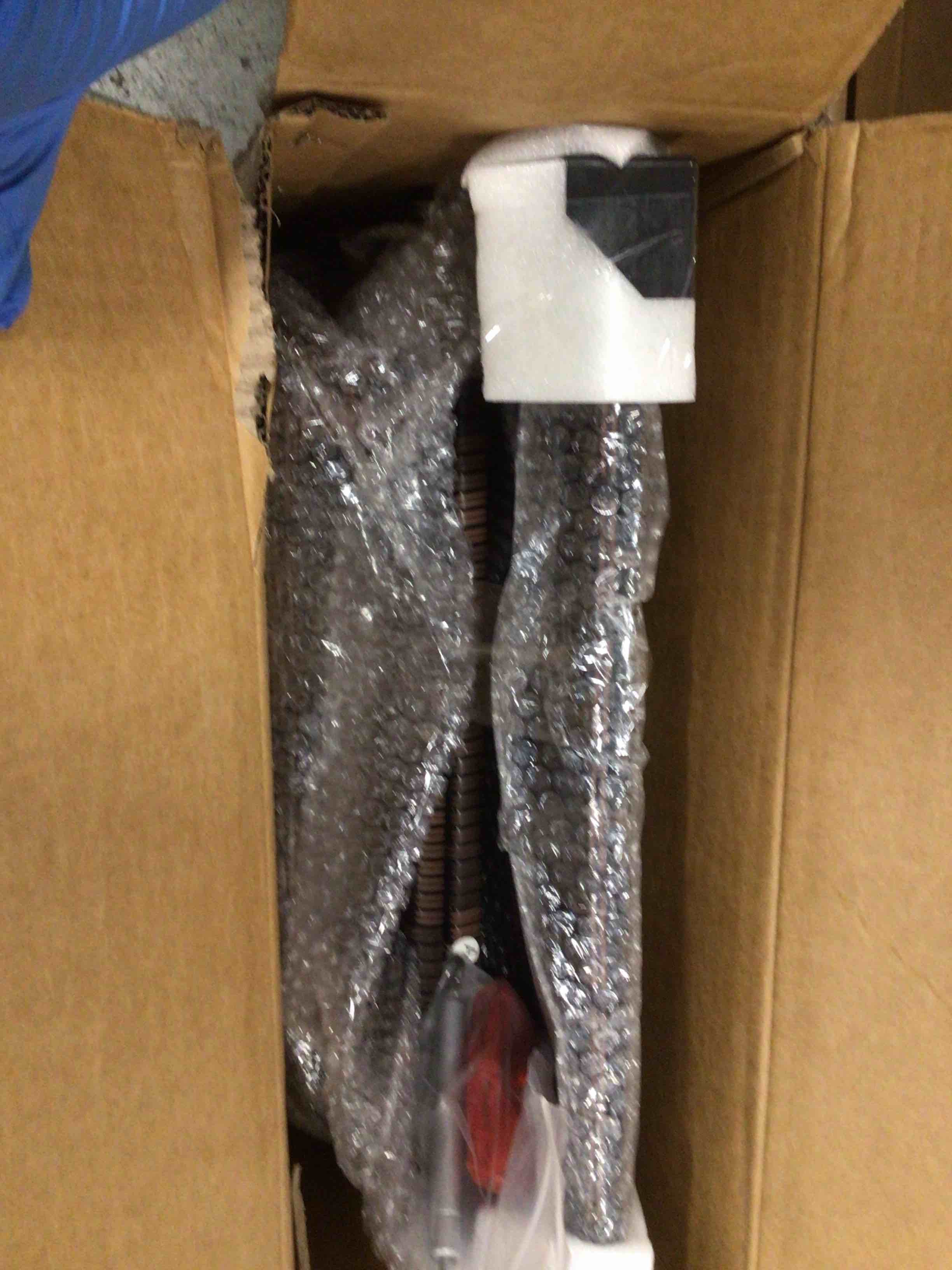 Condition photo showing Good Condition for vingli 13 gallon outdoor deck box, wicker outdoor storage box with lid, small storage bin container for outside and patio, patio rattan side table for yard porch (brown, trapezoidal)