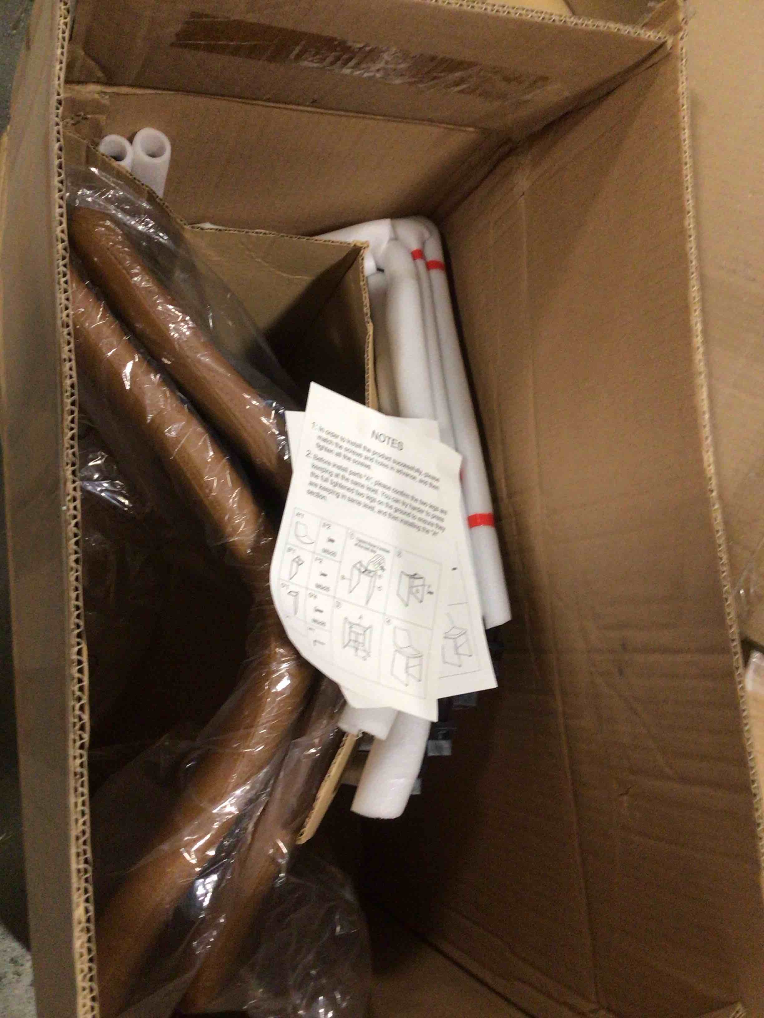 Condition photo showing New/Like New for lssbought bar stool, modern counter height barstools, pu leather bar stool with metal legs and footrest, armless counter chairs with back for kitchen island (brown-26in counter height barstools, 2pcs)