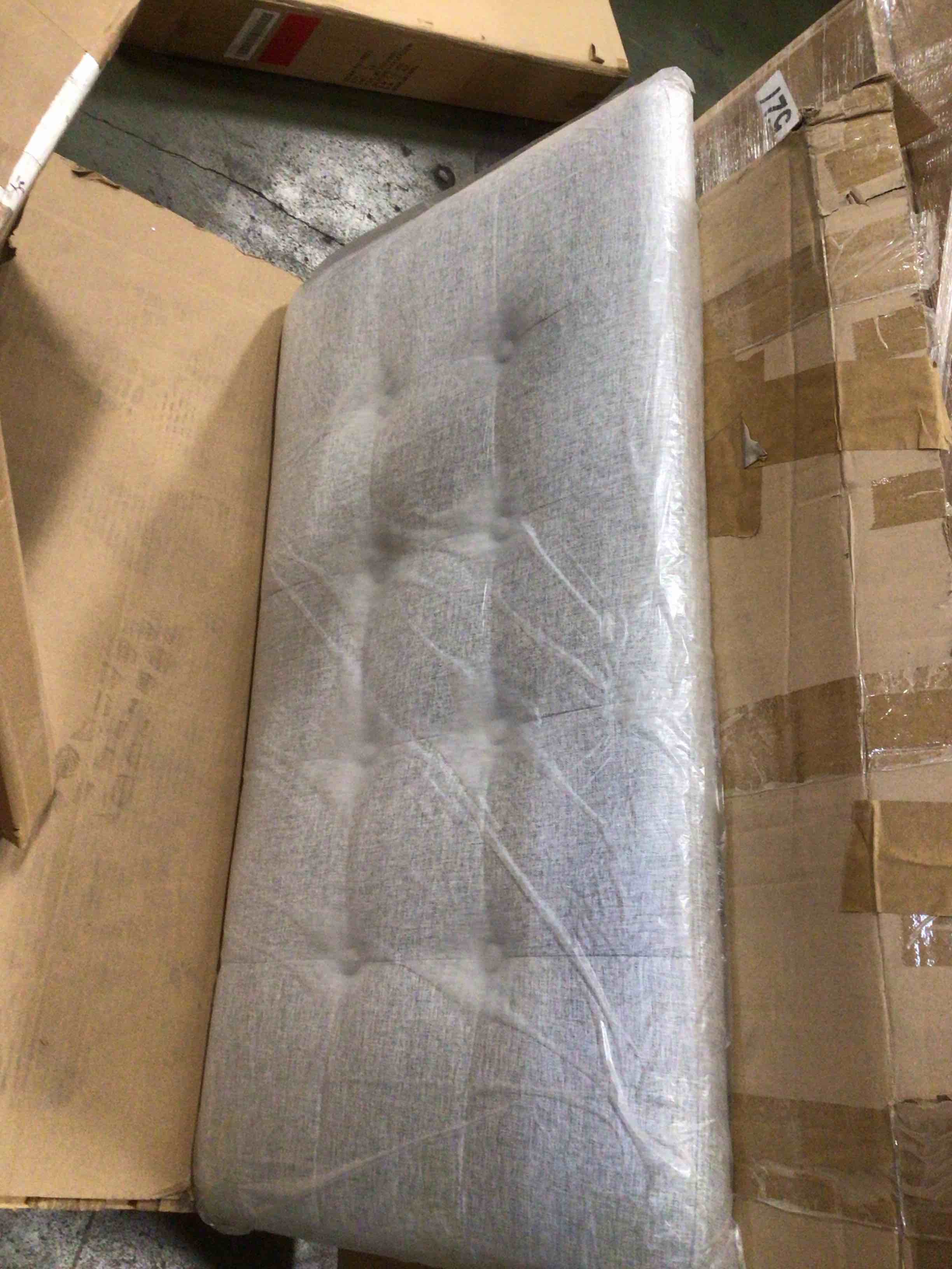 Condition photo showing New/Like New for housemila headboards for queen size bed,head board wall mounted headboard with fine linen upholstery and button tufting, adjustable heigh headboard for bedroom(queen,grey)