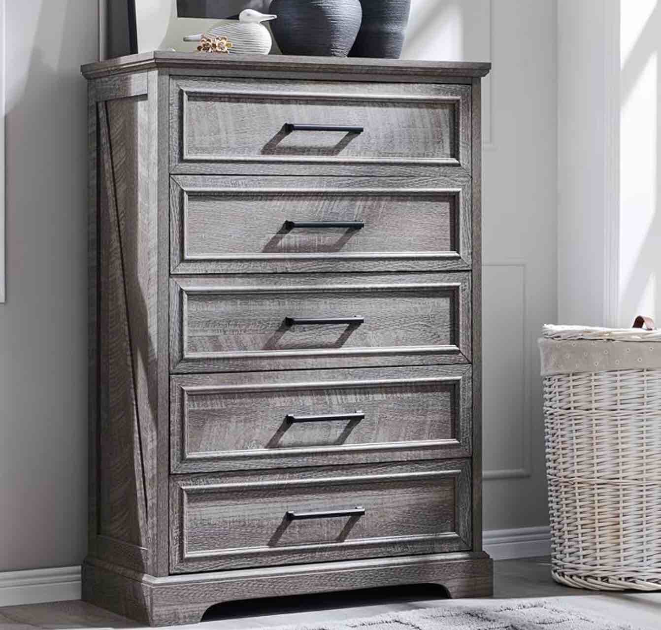    5 A CCOHOHO Drawer Dresser for Bedroom Tll Wood Chests of