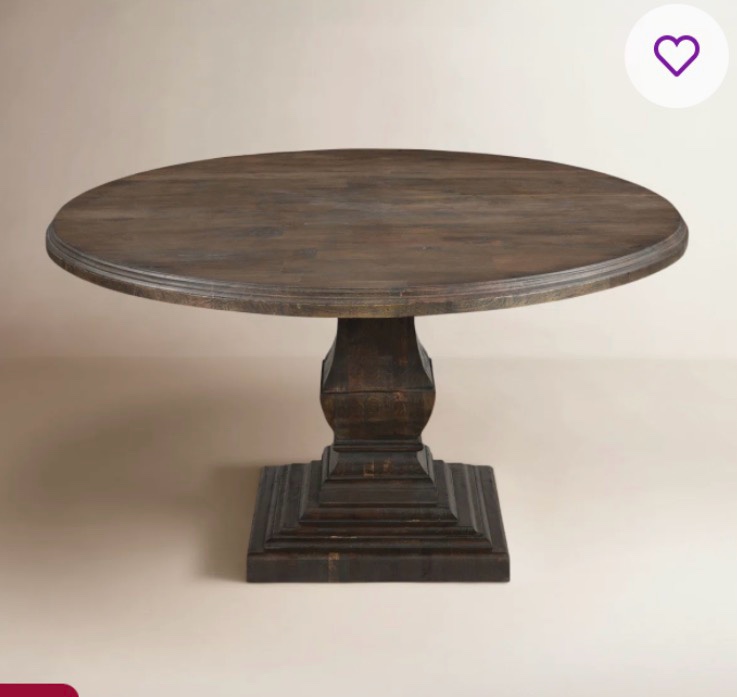 Colbourne 48" Round Dining Table In Weathered Mango
