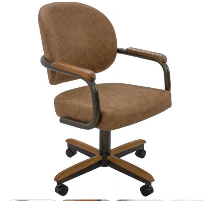 Chromcraft Douglas Casual Dining Chair with CAMEL PU (Dropshippable)