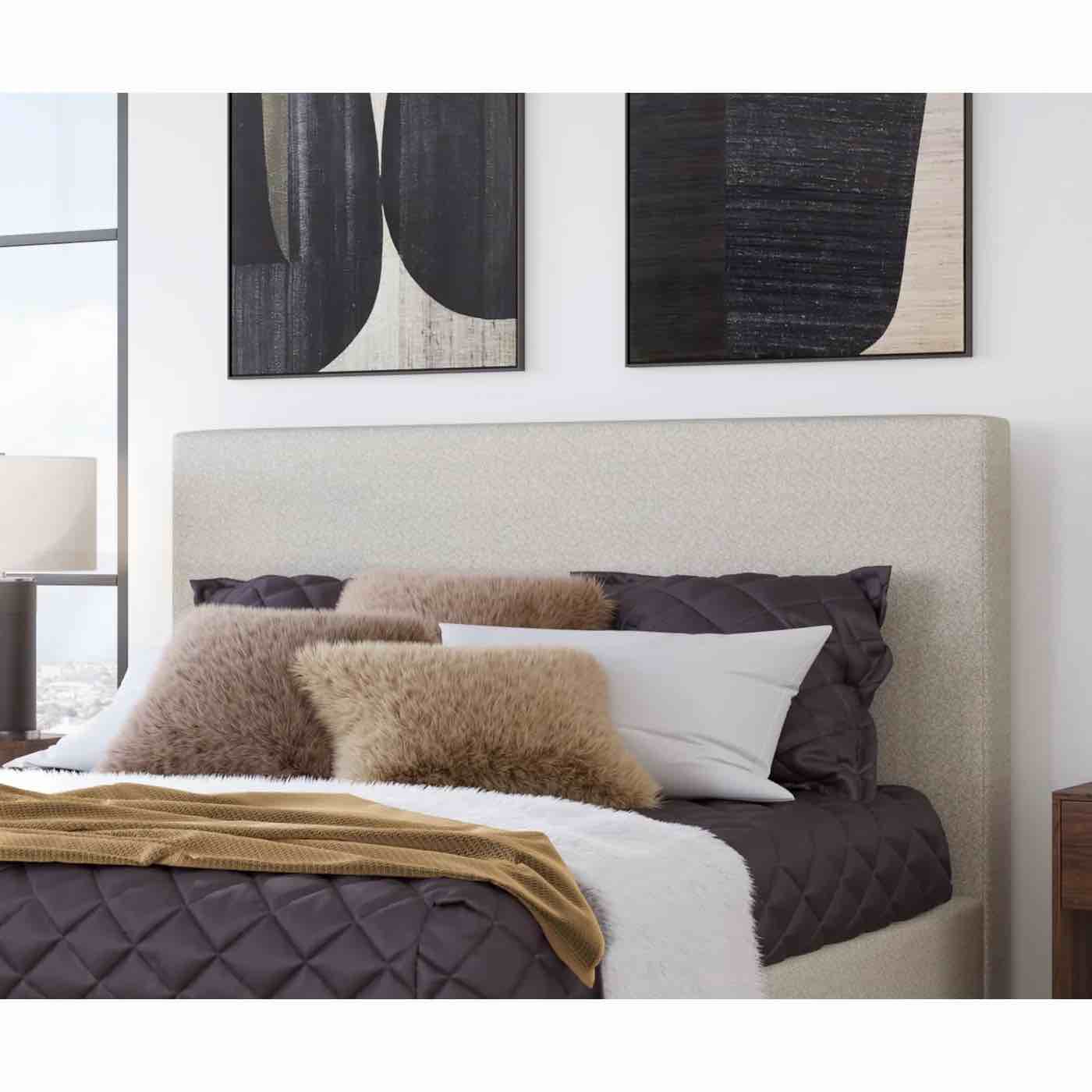 Olivia Upholstered Headboard in Ivory 