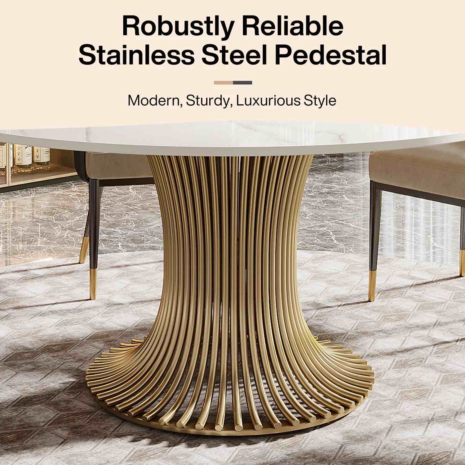 Gold Stainless Steel Pedestal