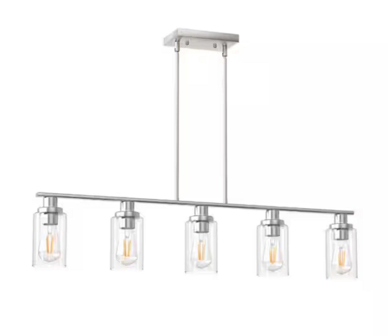 Syrah 5 light Brushed Nickel Island Light Finish 