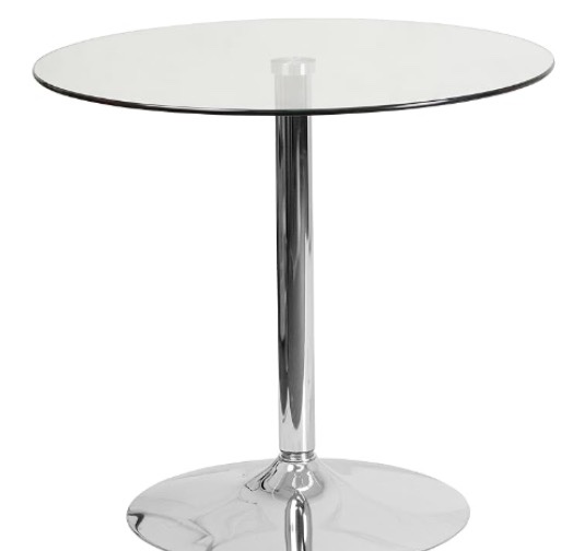 Round Clear Tempered Glass pedestal dining tbale ( only pedestal ) 