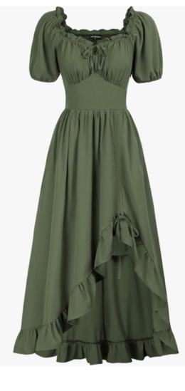 scarlet darkness renaissance dress women, size large