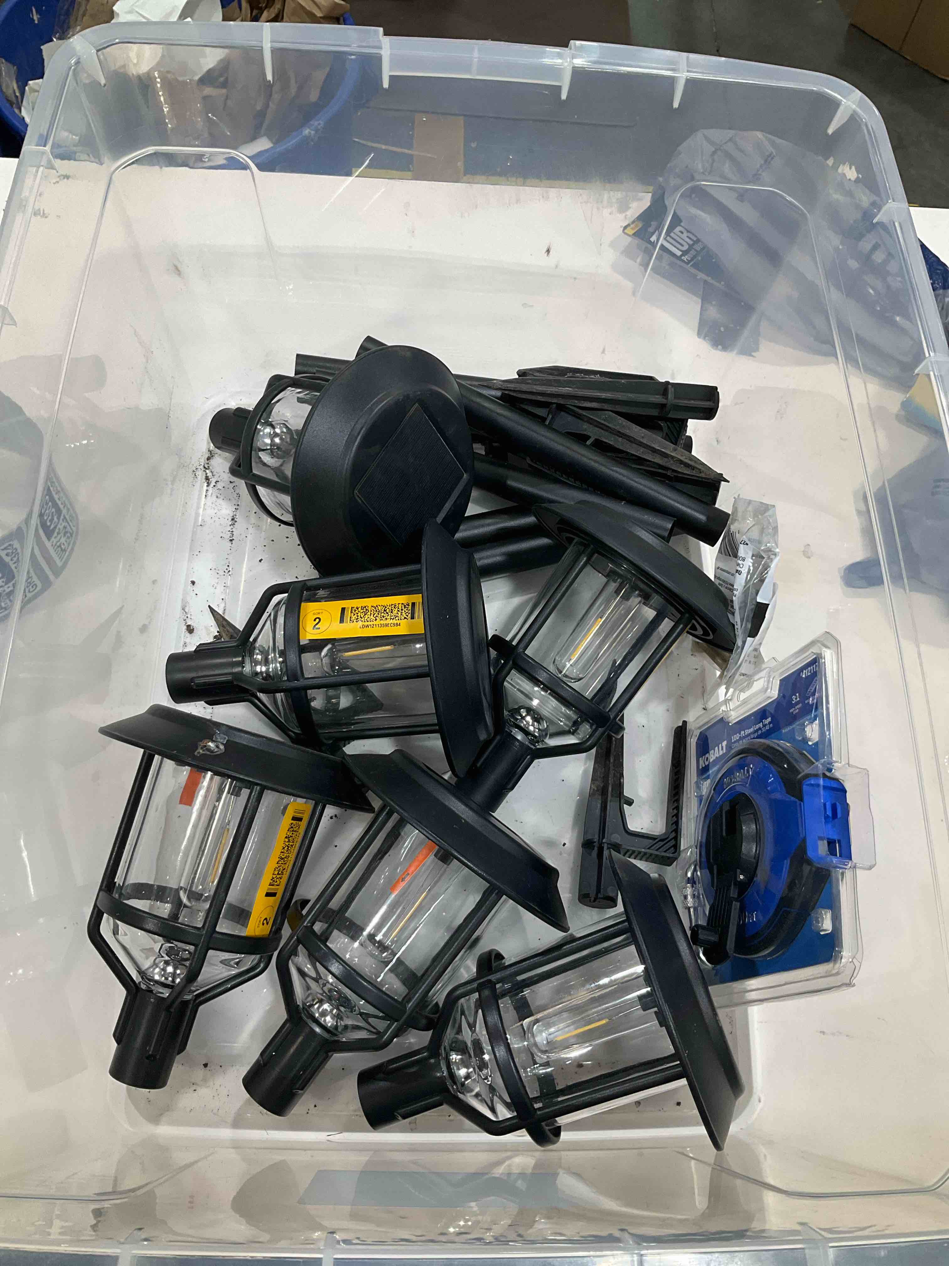 Condition photo showing As Is for assorted home improvement lot (small tools, screw, home accessories, etc.)