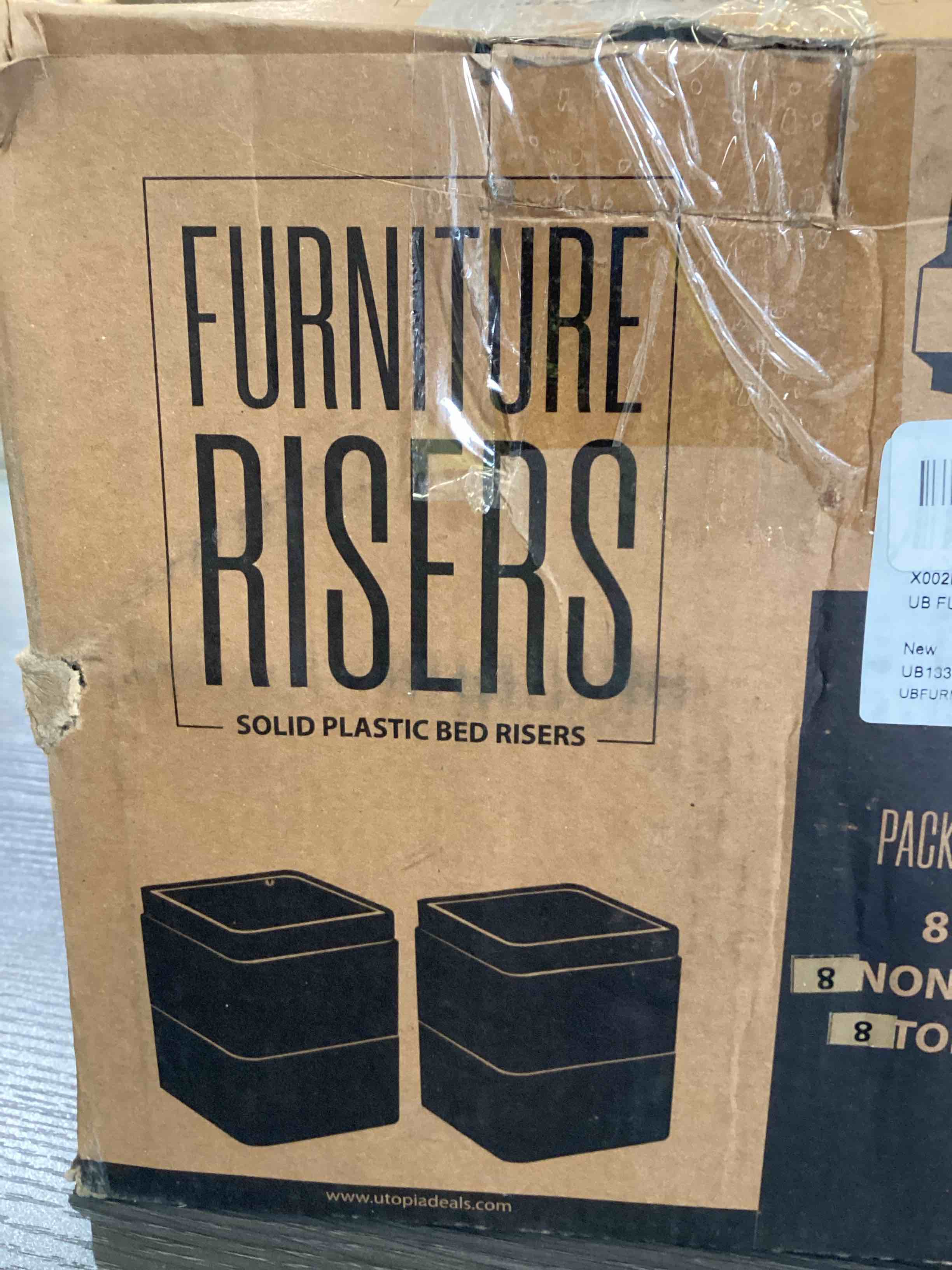 furniture risers, solid plastic bed risers