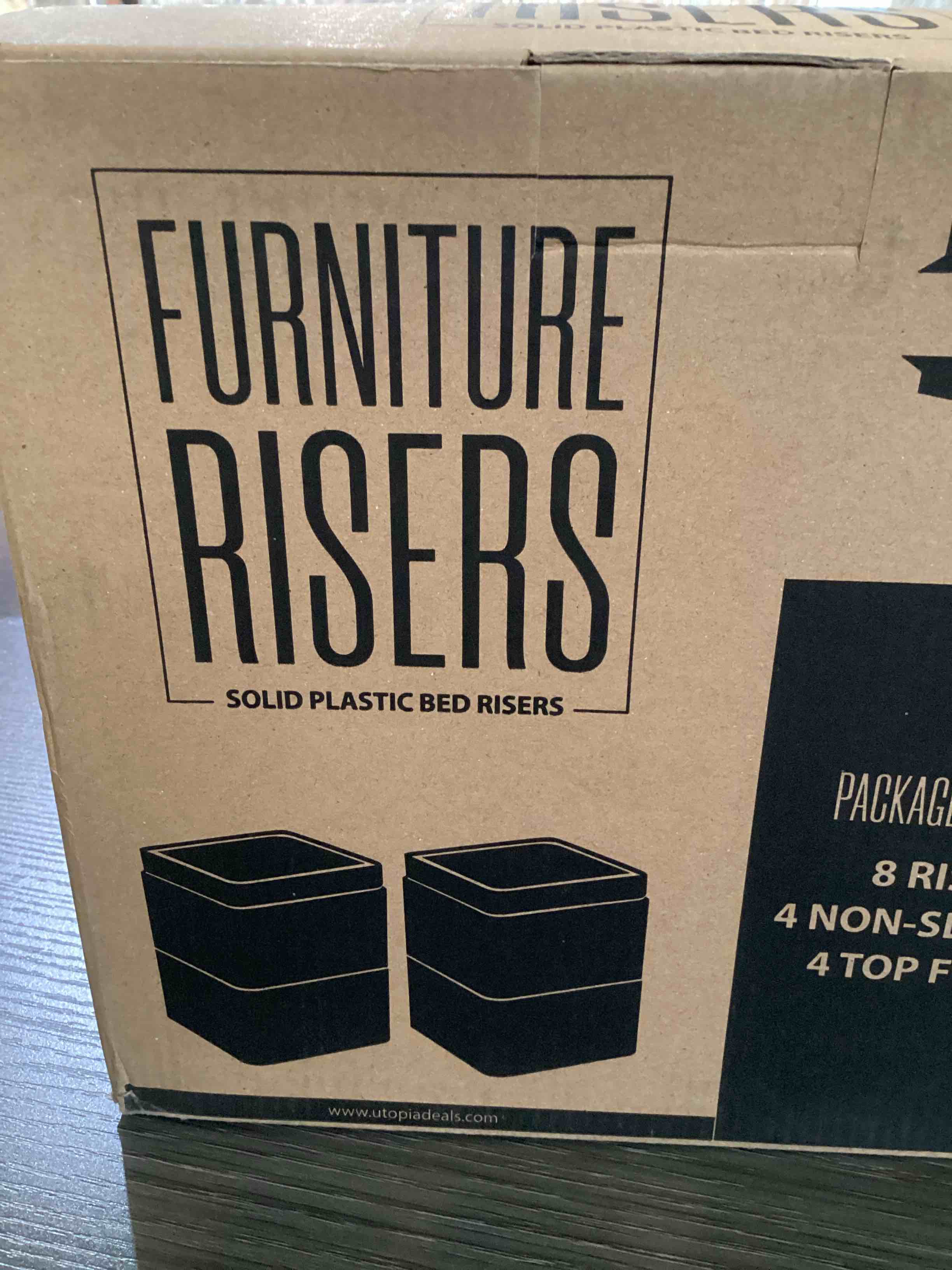 furniture risers, solid plastic bed risers