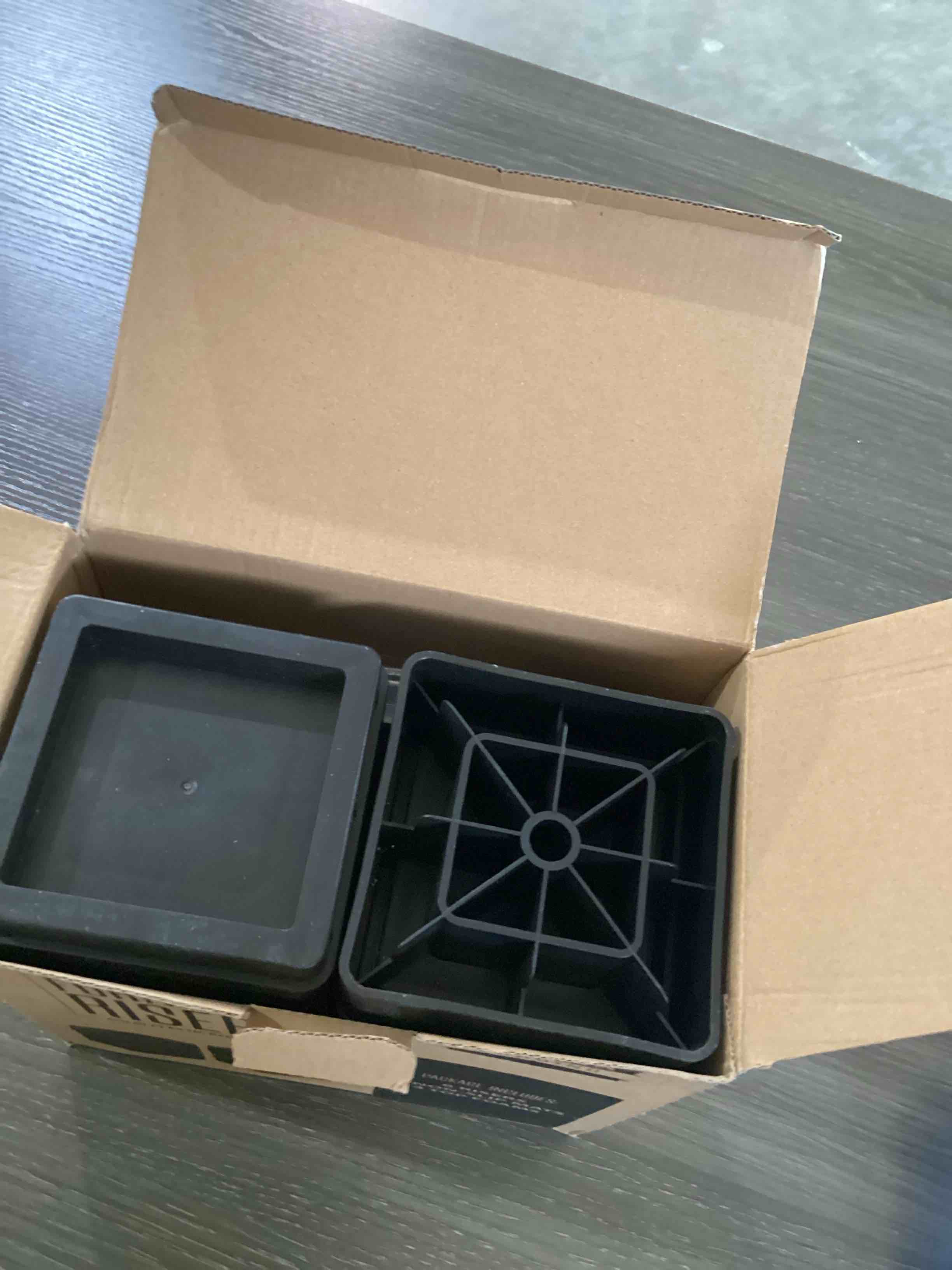 Condition photo showing Good Condition for furniture risers, solid plastic bed risers