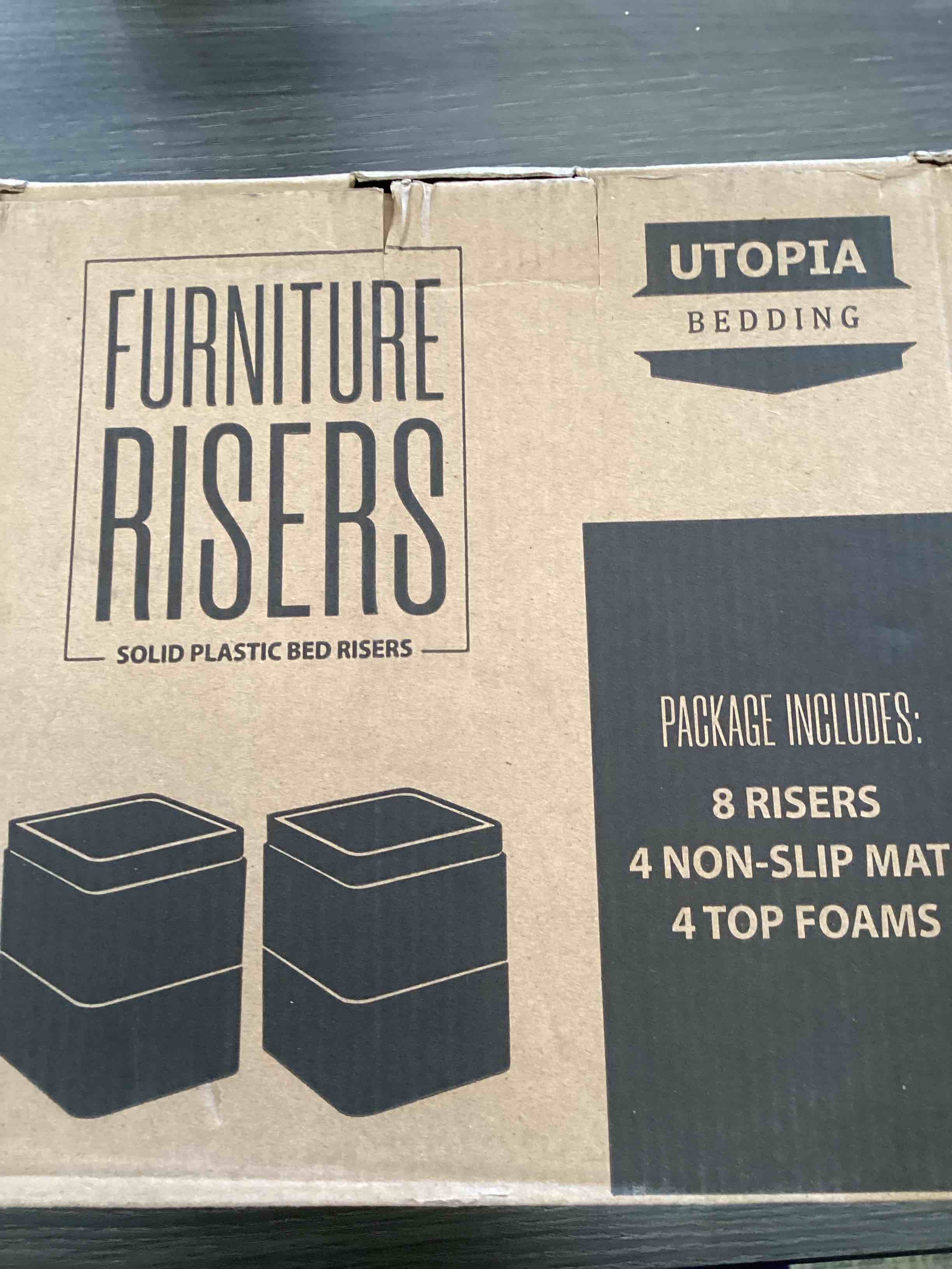 Furniture Risers, Solid Plastic Bed Risers
