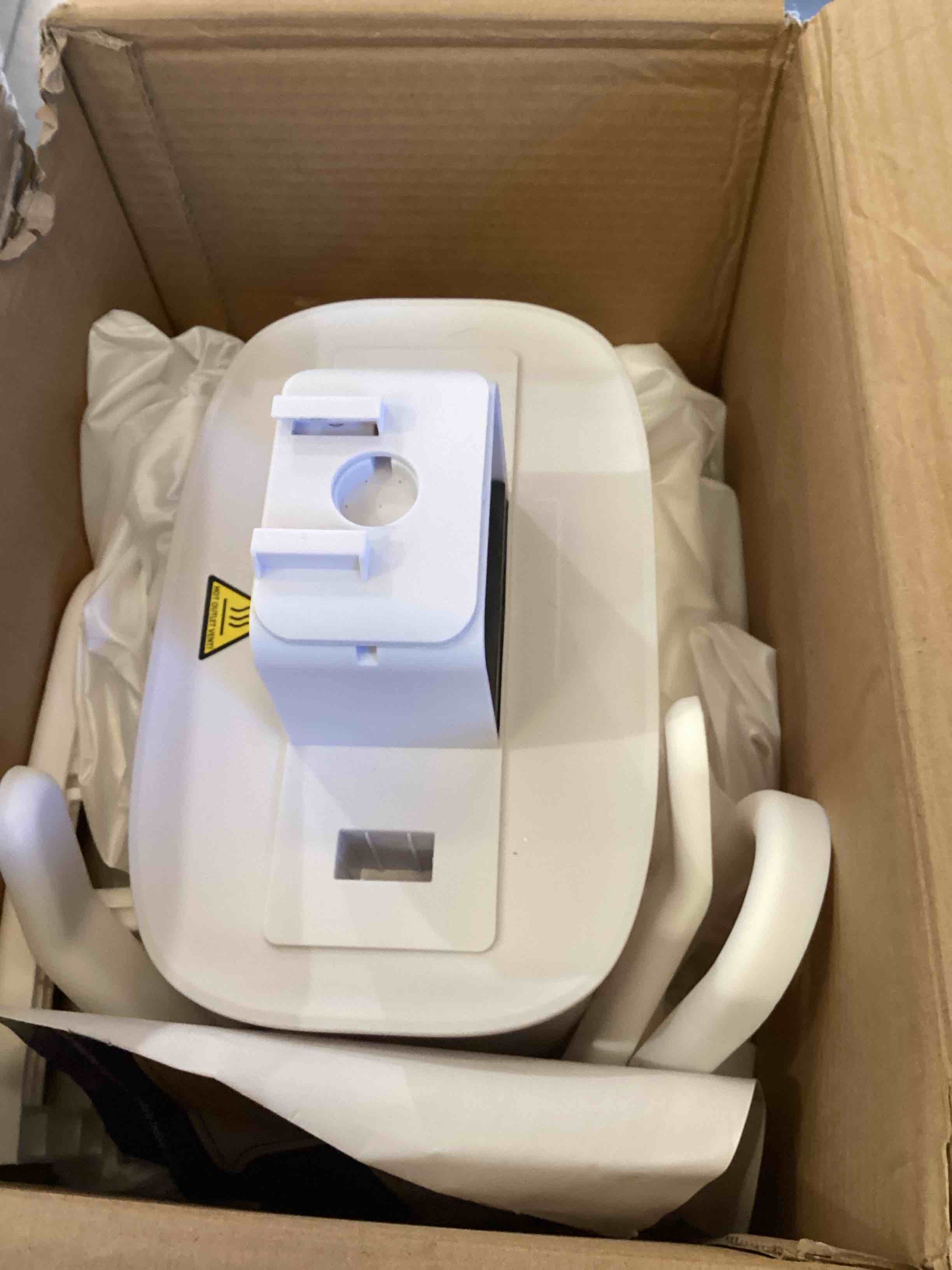 Condition photo showing As Is for Automatic Ironing Machine, Portable Hands-Free Wrinkle Remover for Shirts & Pants, Gentle on All Fabrics, Ironing Machine Perfect for Apartments, Business Travel & Small Spaces White