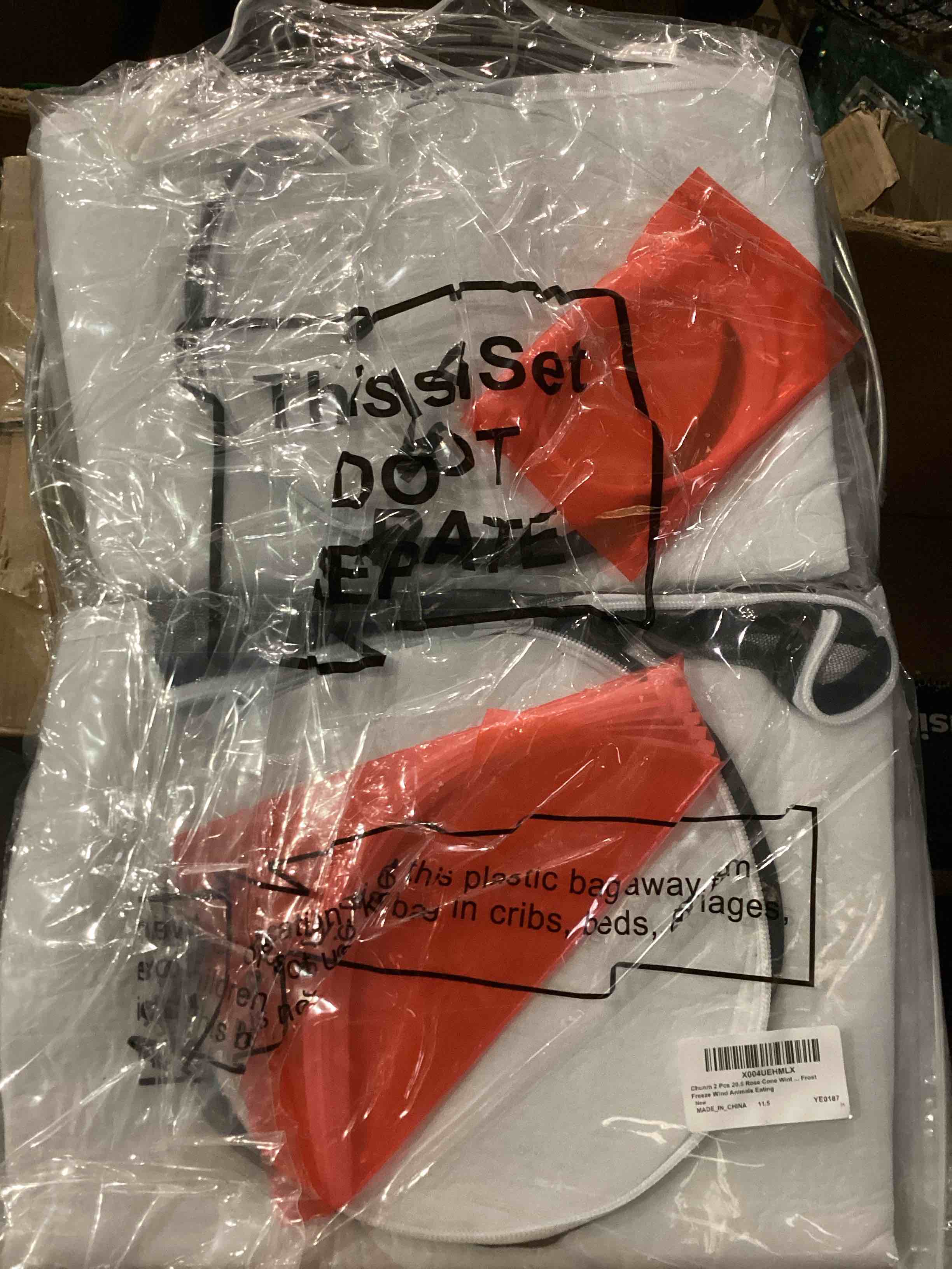 Condition photo showing As Is for 2 Pcs Rose Cones for Winter Protection 20.5"x14"x8.2" Winter Rose Collars Protective Cover 600D Oxford Cloth Plant Bush Protective Cover for Protecting Against Frost Freeze Wind Animals Eating