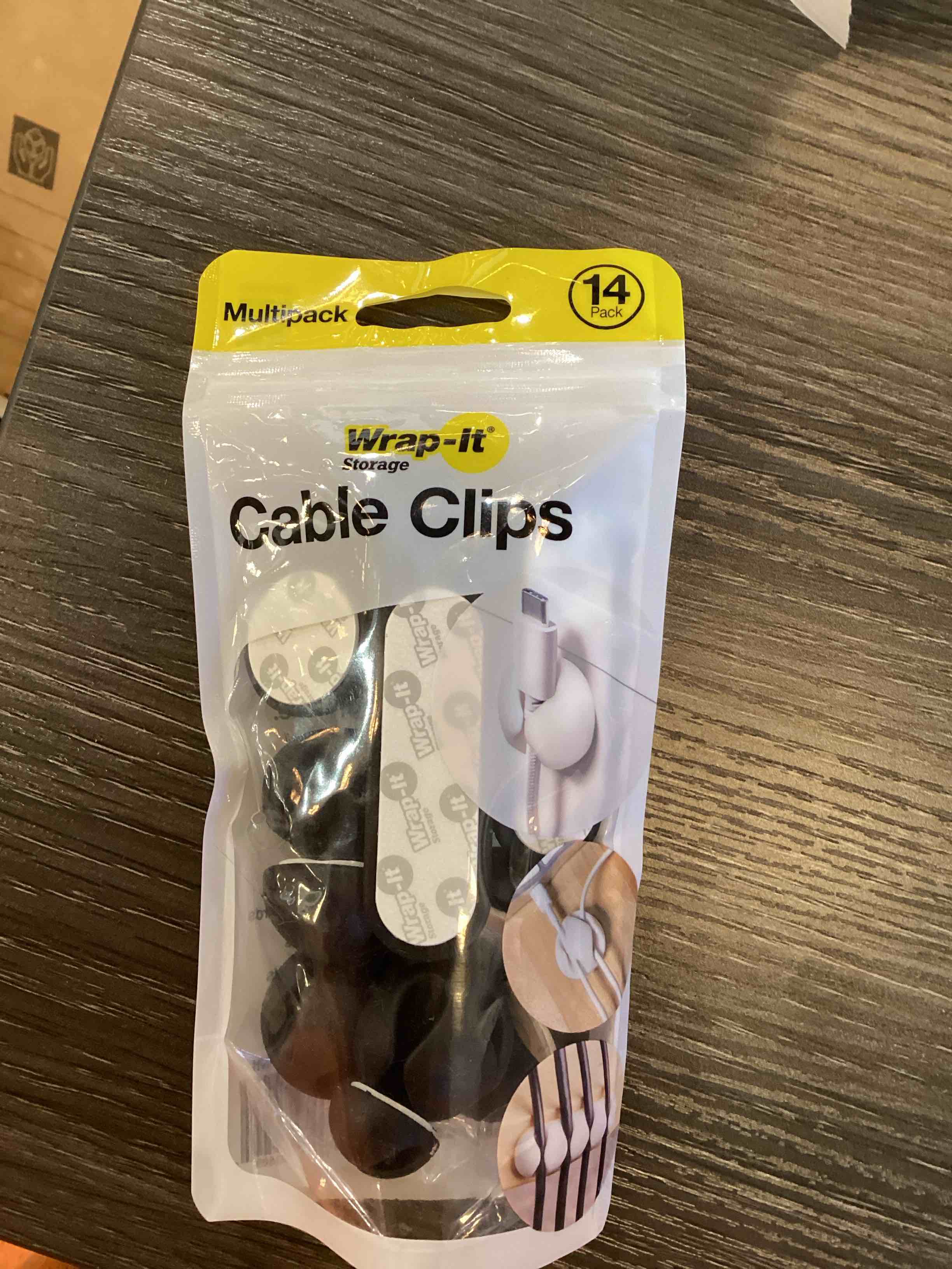 Condition photo showing As Is for Wrap-It 1 in. L White Plastic Cable Clips 14 clips