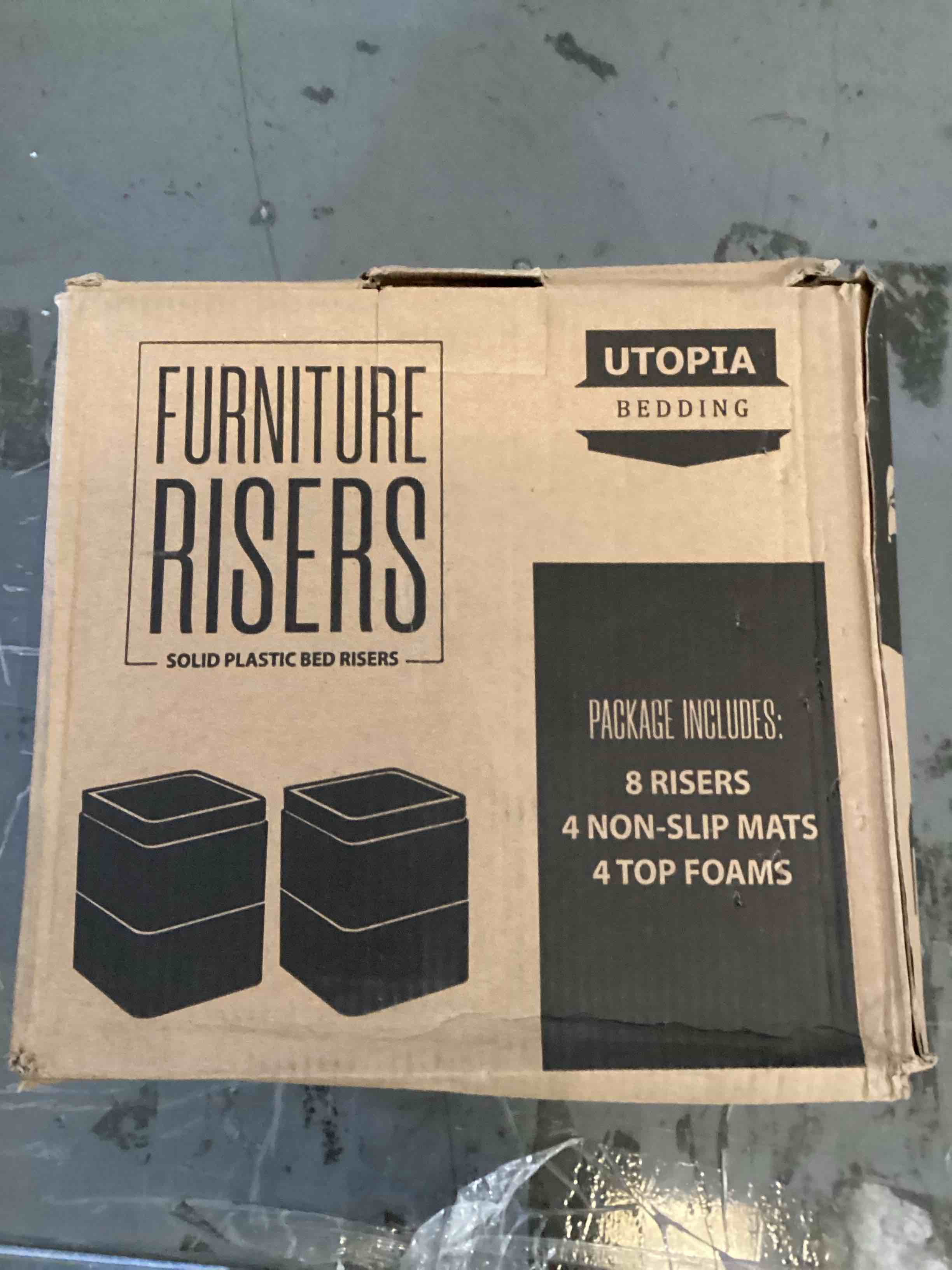 Furniture Risers, Solid Plastic Bed Risers