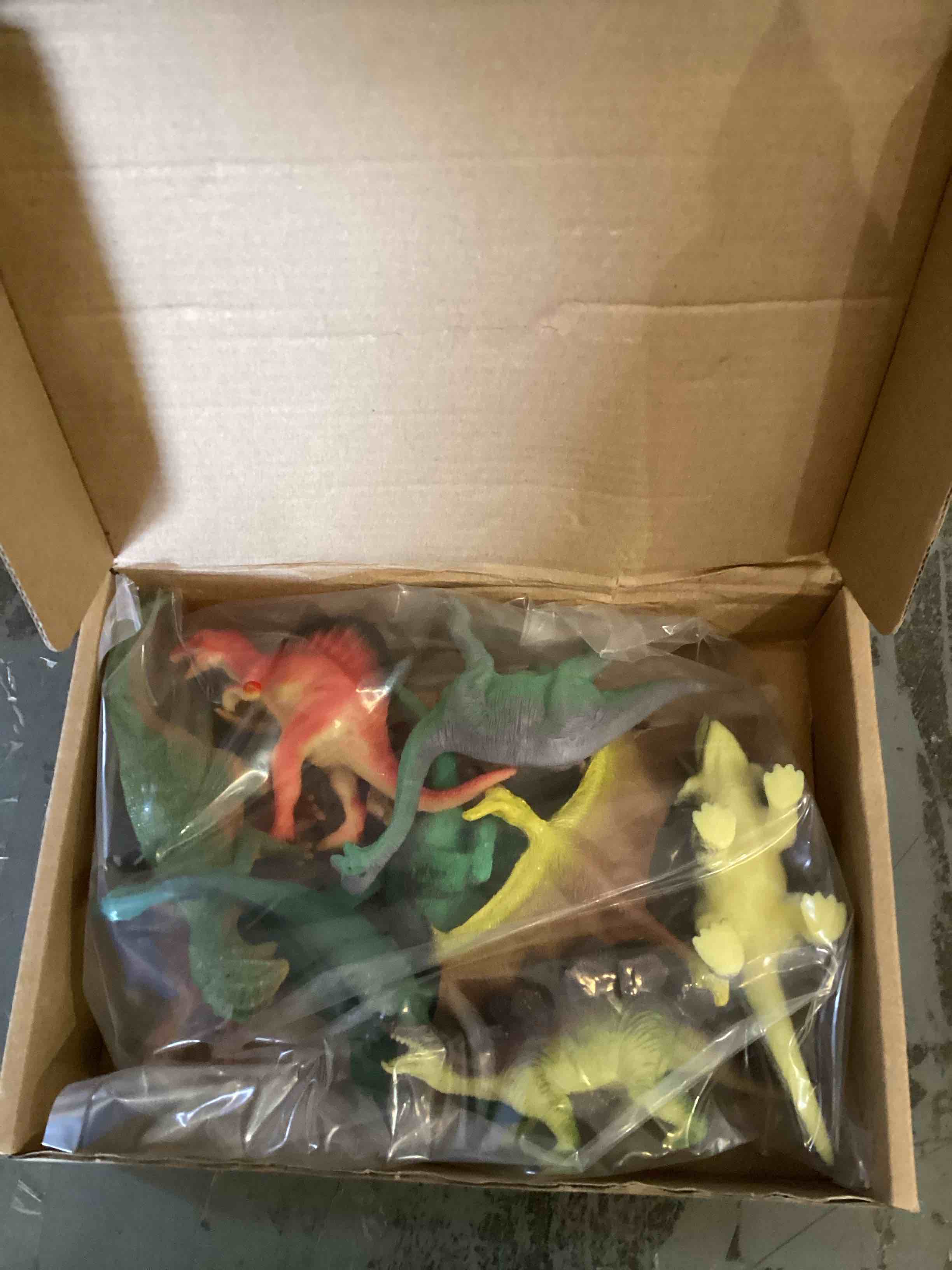 Condition photo showing Good Condition for Dinosaur Toys for Kids 3-5, 10 PCS Realistic Plastic Dinosaur Figure Toy Set Including T-Rex, Stegosaurus, Spinosaurus, Ideal Gift for Toddle Dino Toy Figures 10 Pcs
