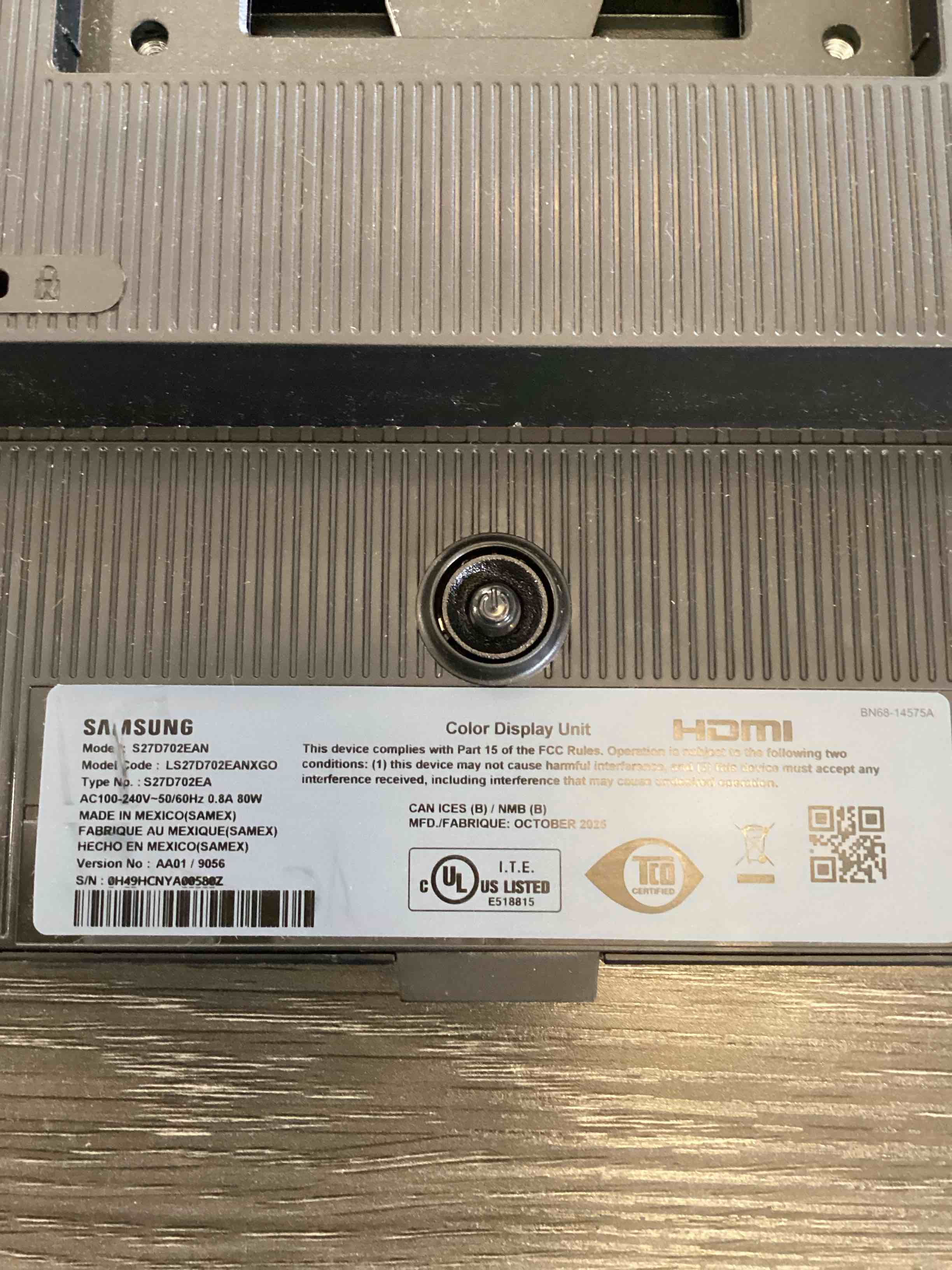 Condition photo showing As Is for samsung monitor