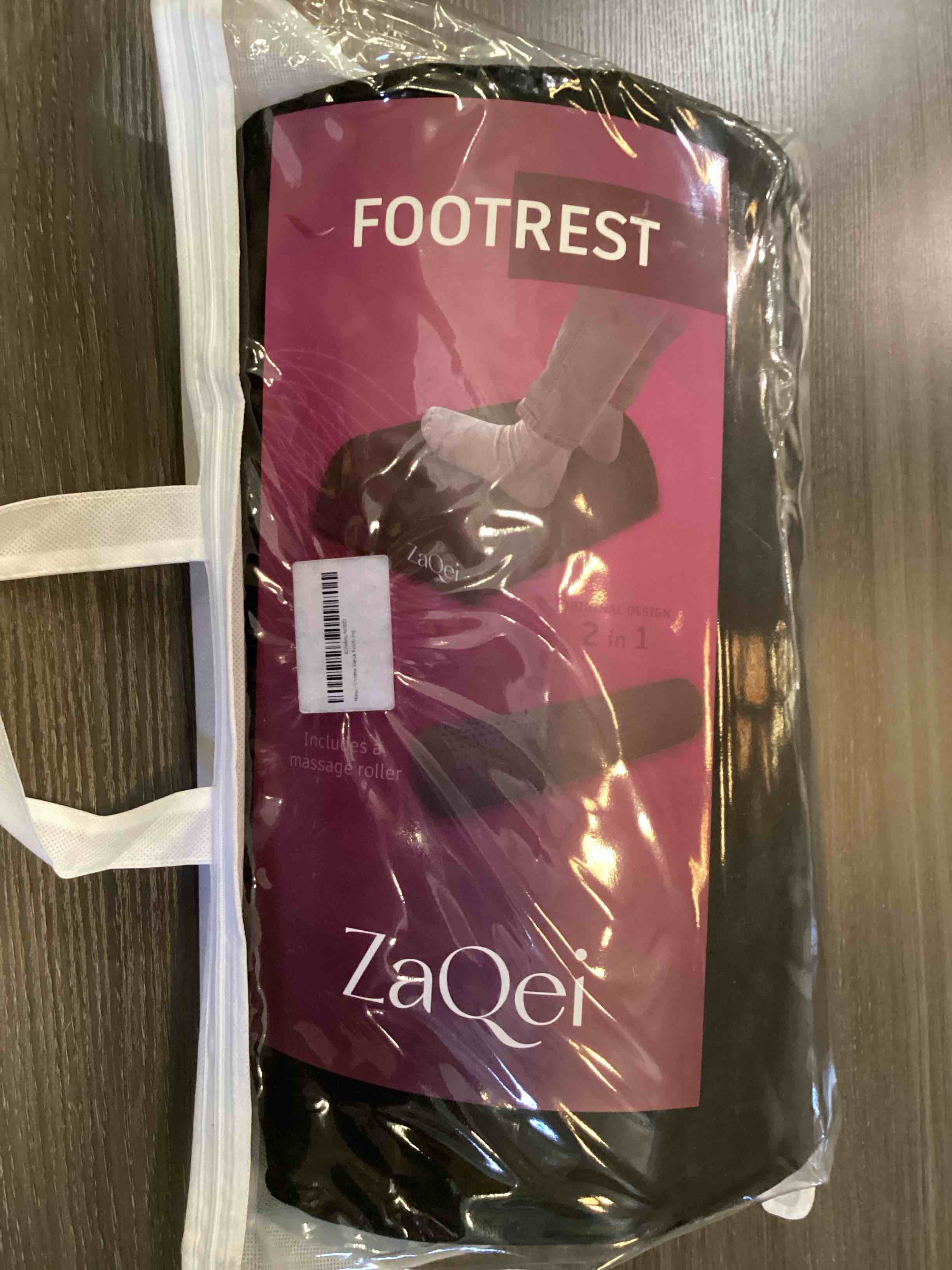 Condition photo showing Good Condition for zaqei foot rest under desk ergonomic velvet footstool with massage roller improves posture relieves plantar fasciitis reduces fatigue for office home gaming adjustable non slip washable cover