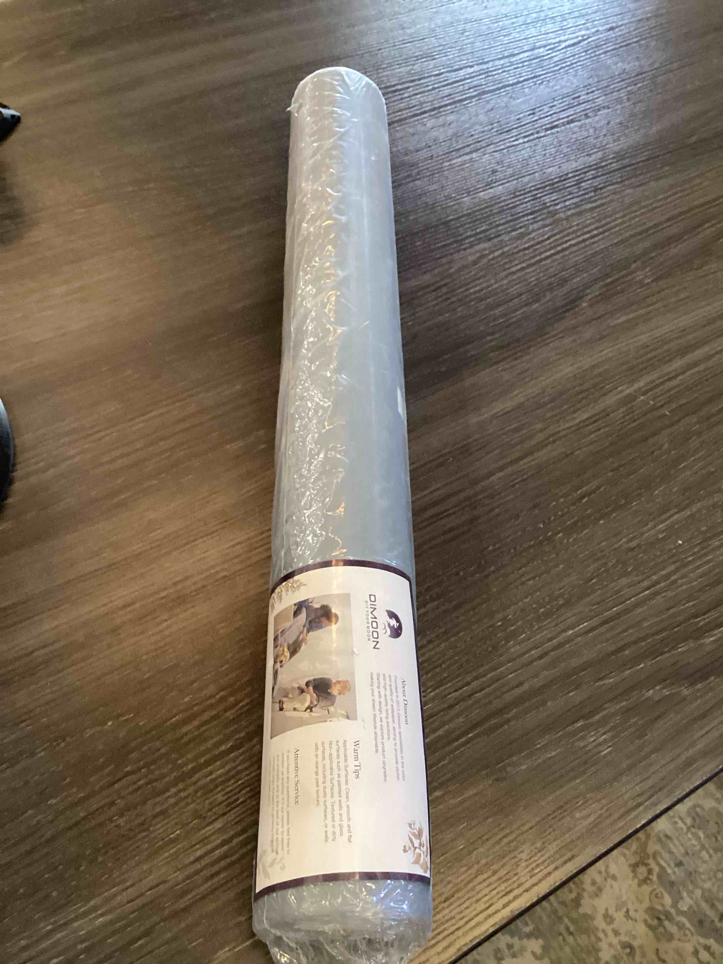 Condition photo showing Good Condition for dimoon 590''x23.6'' blue grey peel and stick wallpaper contact paper modern self adhesive wall paper removable renter friendly textured solid color shelf cabinet vinyl roll (590''x23.6'',blue grey)