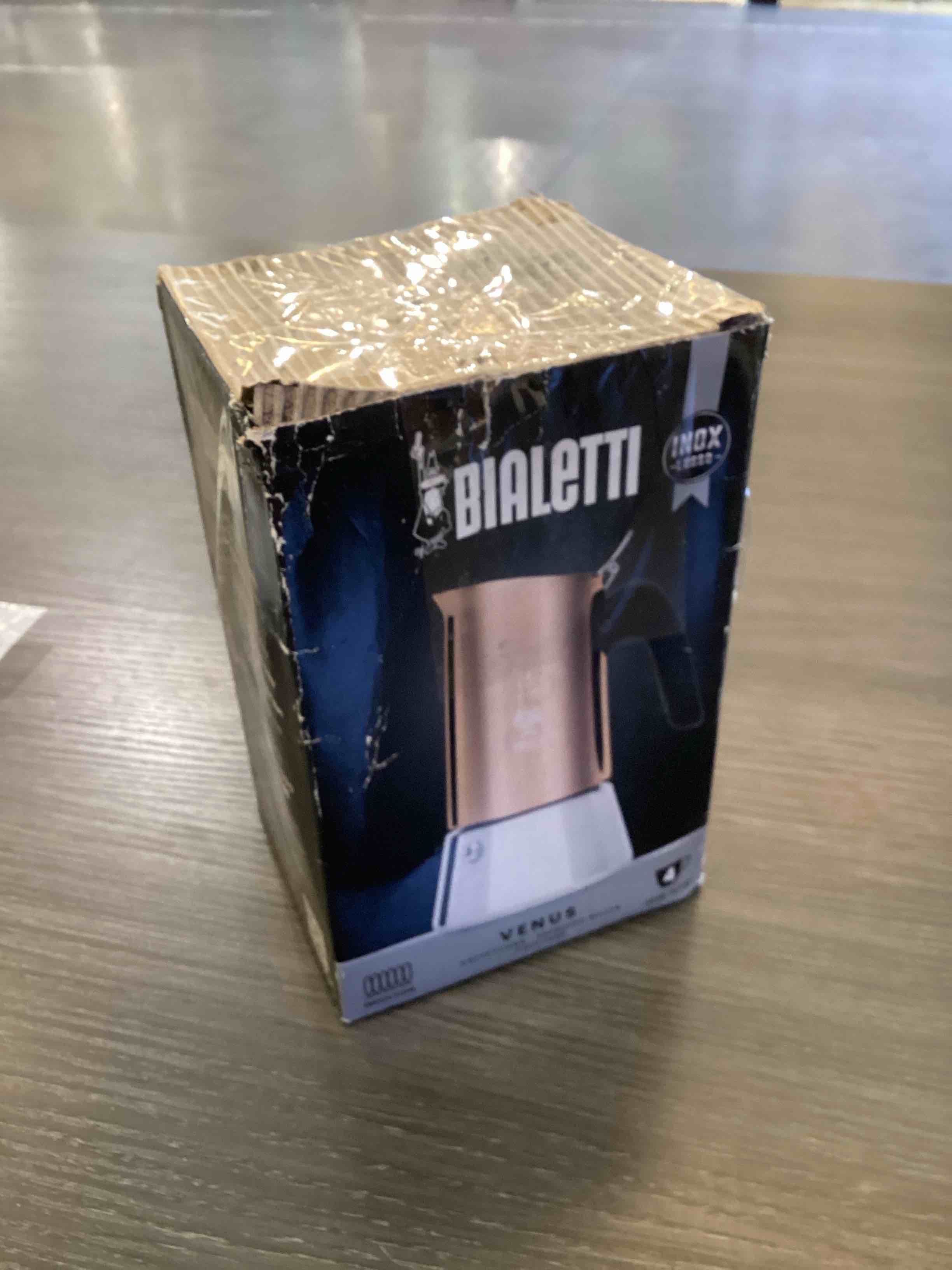 Condition photo showing As Is for bialetti - new venus induction, stovetop coffee maker, suitable for all types of hobs, 18/10 steel, 4 cups (5.7 oz), aluminum, copper