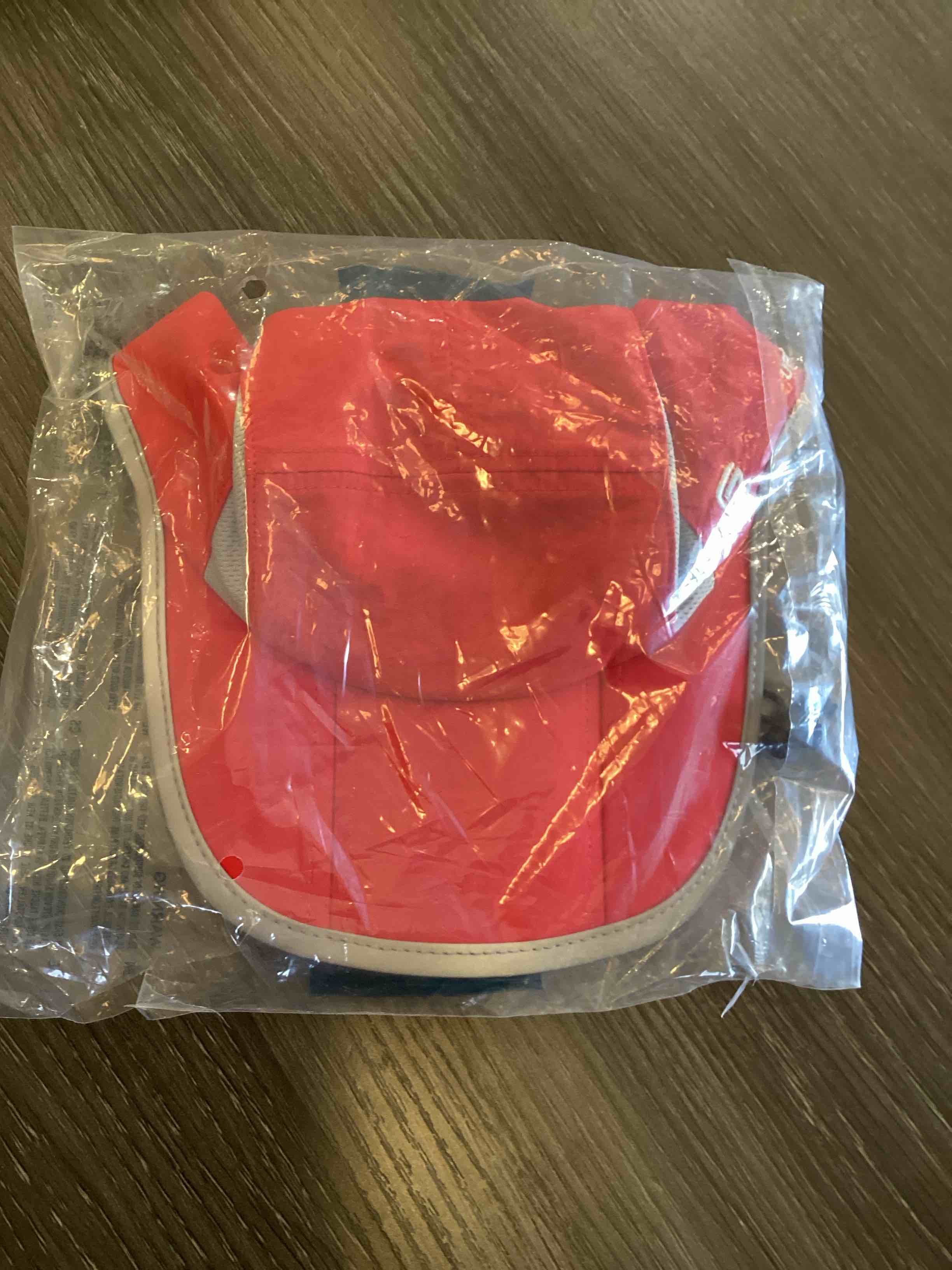 Condition photo showing As Is for gadiemkensd reflective folding outdoor hat unstructured design upf 50+ sun protection sport hats for womens and mens 6 7/8-7 1/2 red