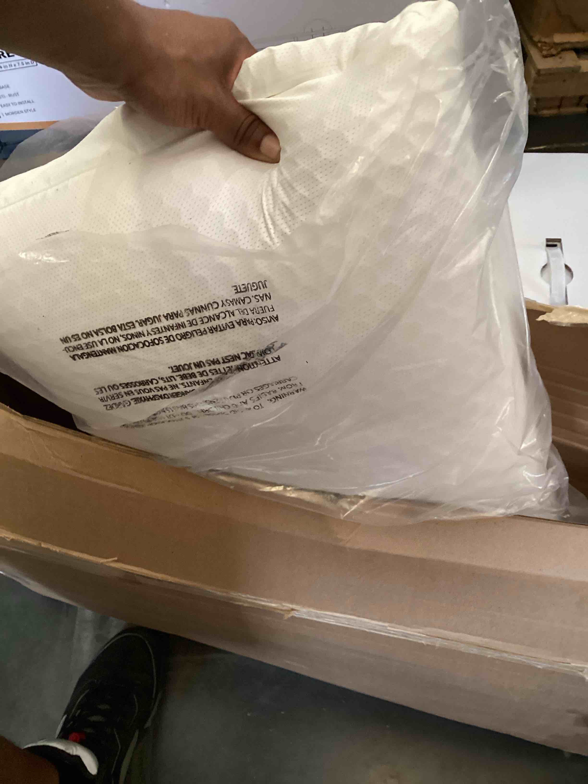 Condition photo showing As Is for purple harmony pillow – talalay latex foam cooling pillow for combo or side sleepers, 360º hex gelflex grid for no-pressure support and luxurious weightless feel - king, medium feel, tall height king - tall