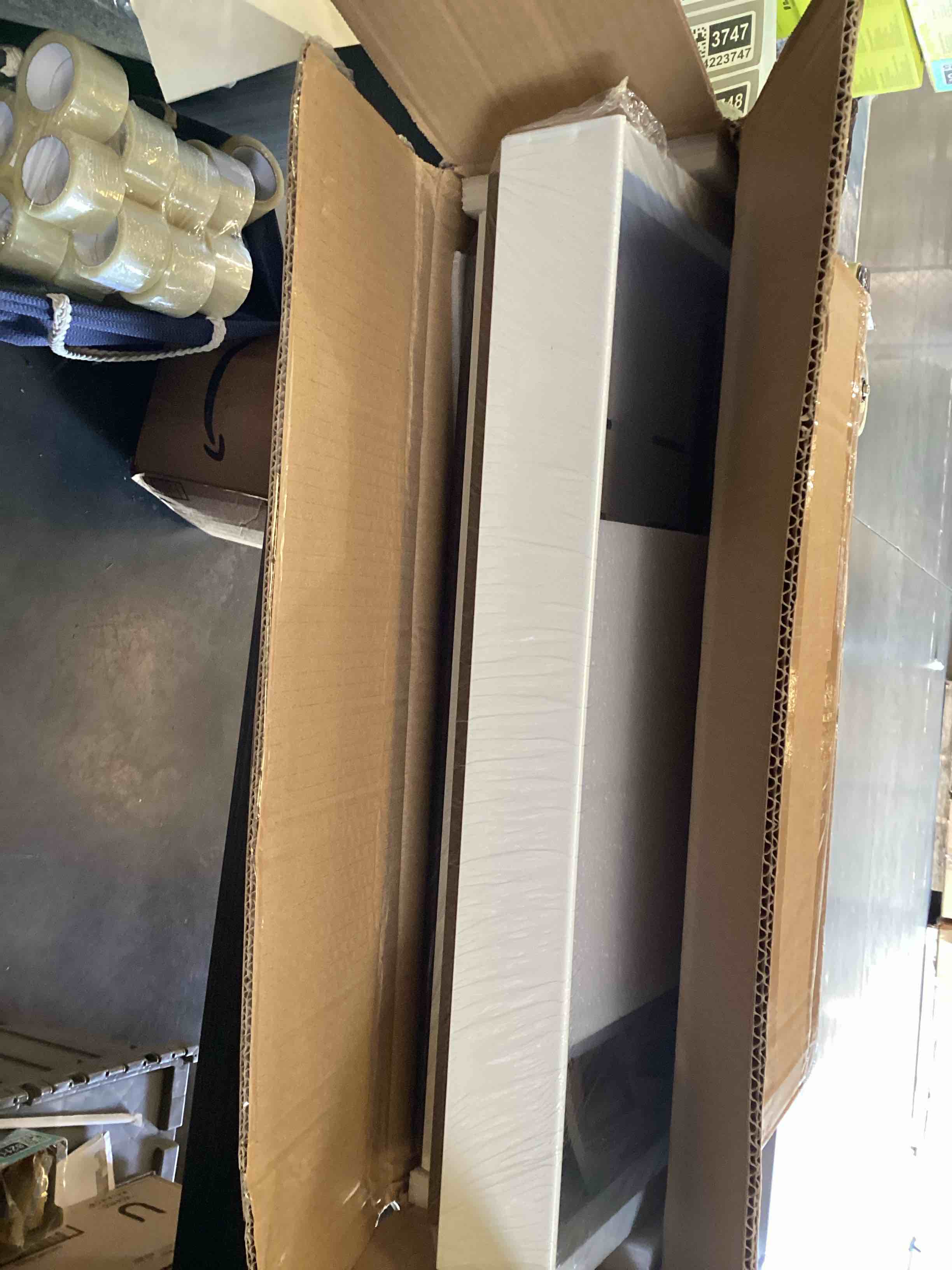 Condition photo showing As Is for seinloes 2 pack pull out cabinet organizers 21"deep with raising pad for framed cabinets,expandable slide out drawers upgrade 3 slide rails,roll out shelves adhesive,adjustable width 12"-20.45" white white 12"-20.45"wide x 21"deep(2 pack)