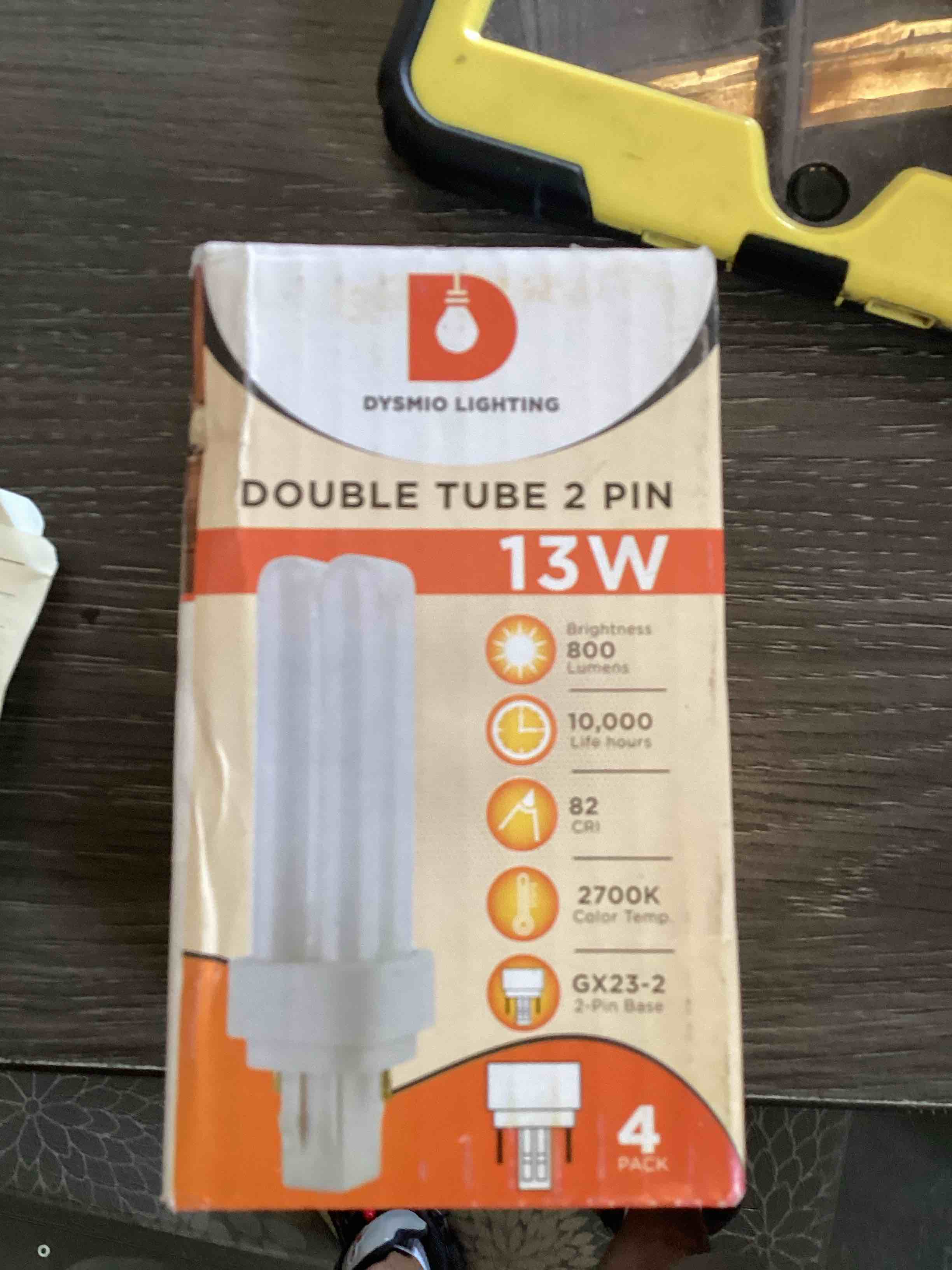 Condition photo showing As Is for double tube 2 pin 