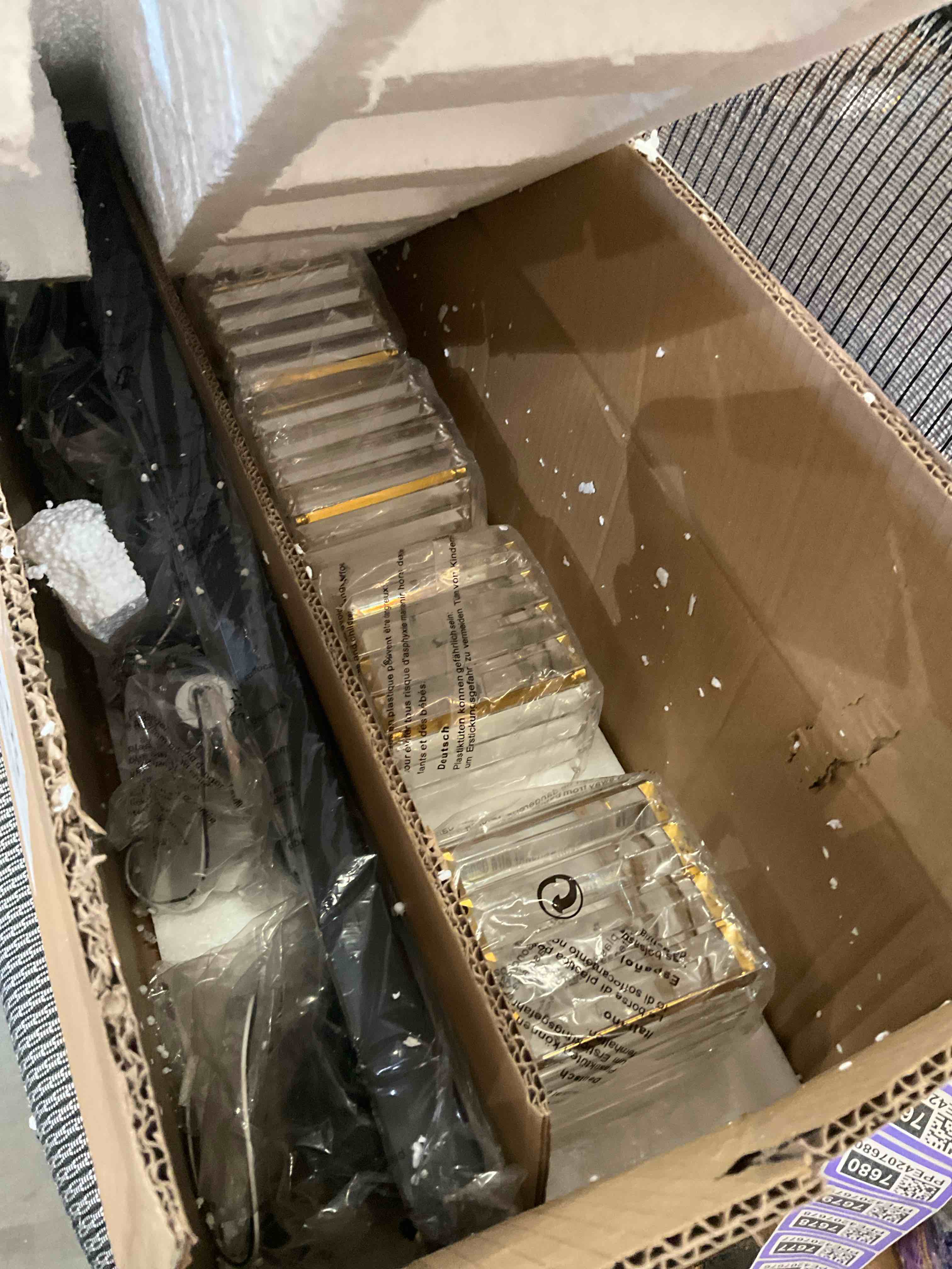 Condition photo showing Good Condition for gold black crystal bathroom lighting fixtures, 4 light brass modern crystal bathroom vanity lights over mirror brass bath light black gold-square shade 4-light