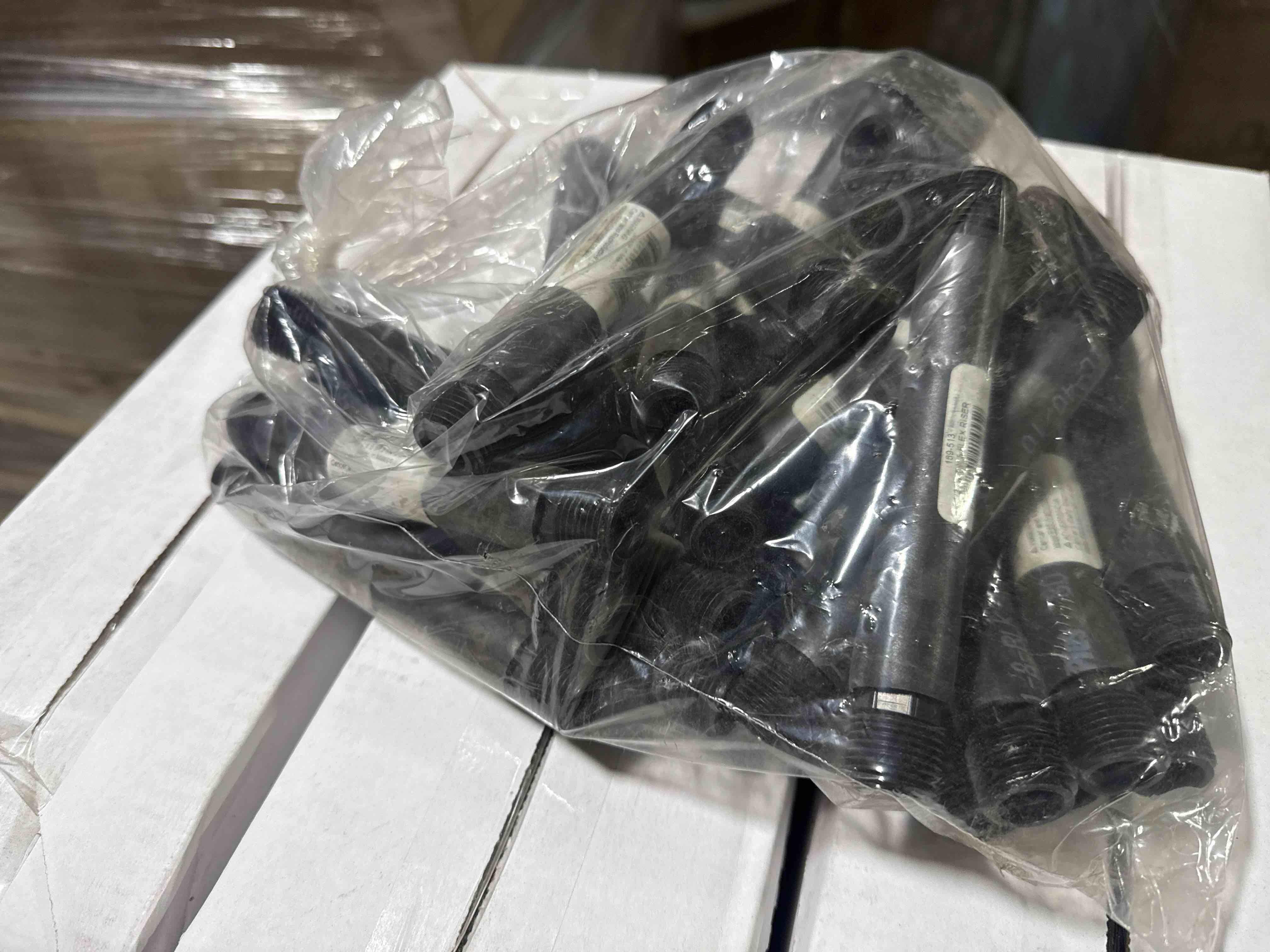 Condition photo showing New/Like New for lot of 28 b & k 169-513 sprinkler cut-off riser 1/2 x 6