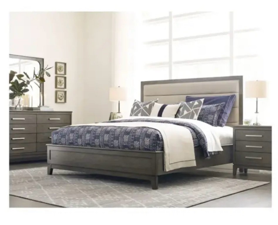 863-323 Kincaid Furniture Cascade Ross Queen Upholstered Panel Bed (incomplete)