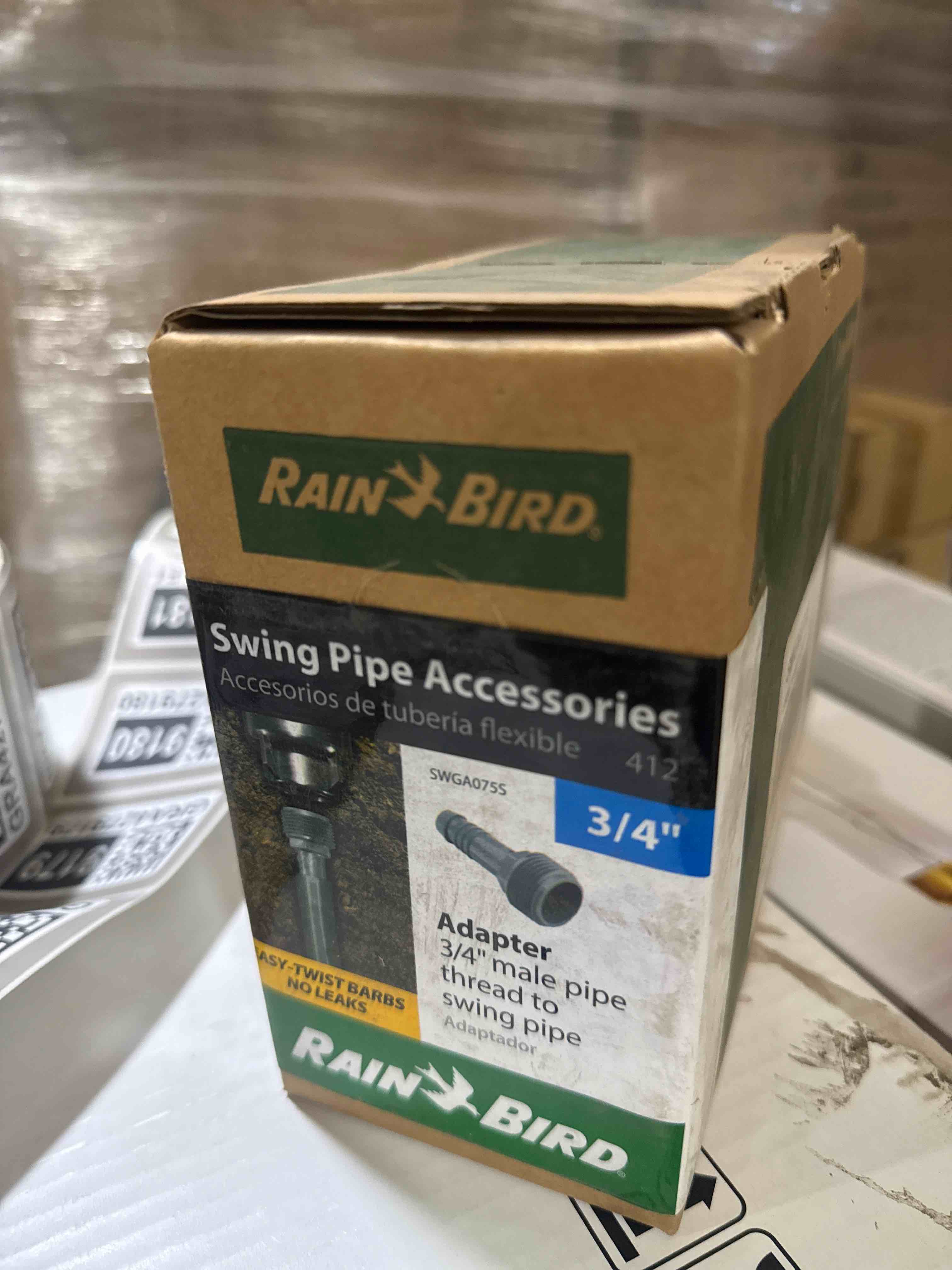 case of 36 rain bird swga075s 3/4 x 1/2 ez pipe/swing pipe adapter fitting