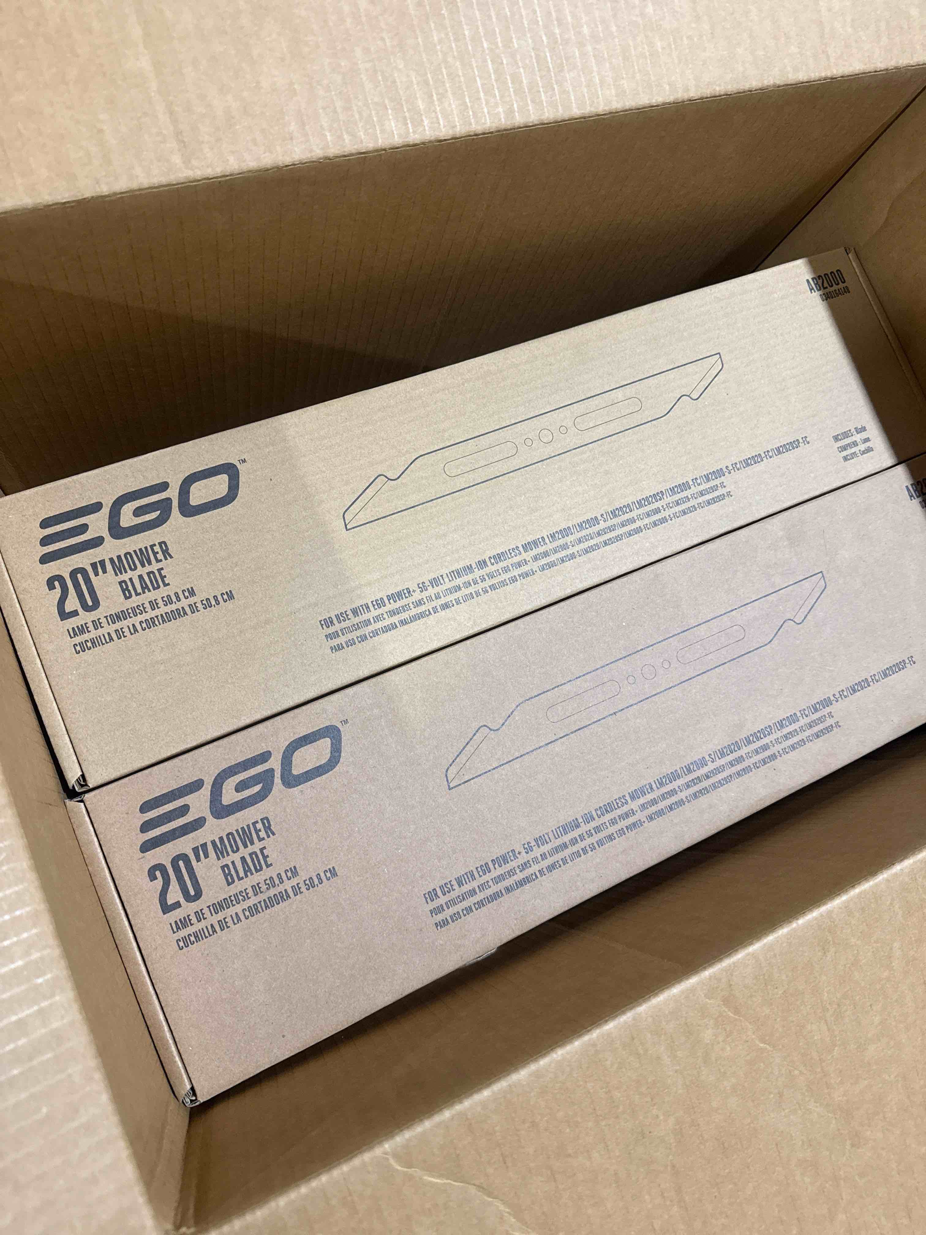 Condition photo showing Brand New for a lot of 10 20” ego mower blade