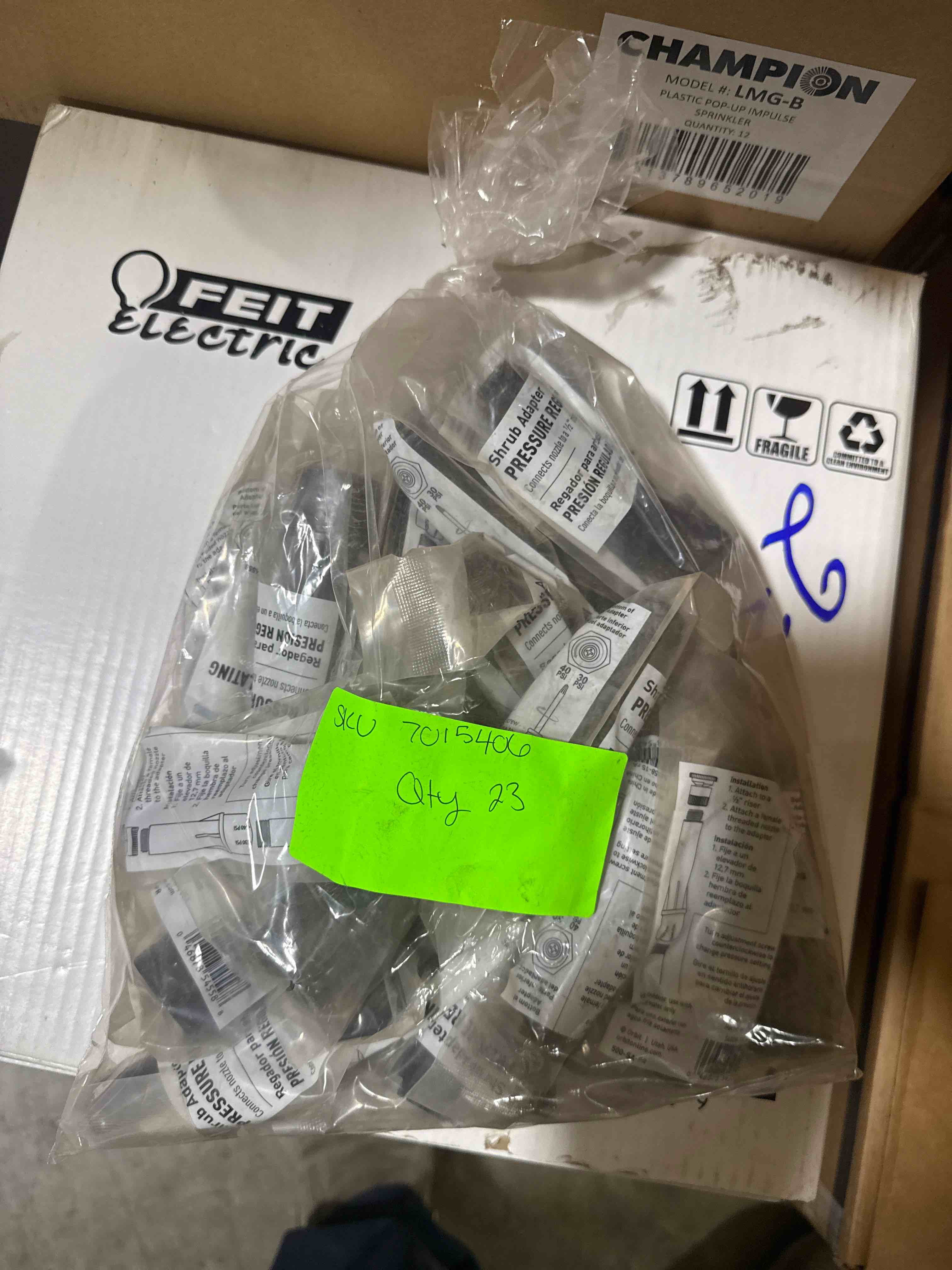 Condition photo showing Brand New for lot of 23 orbit 54558 professional series shrub head adapter  black