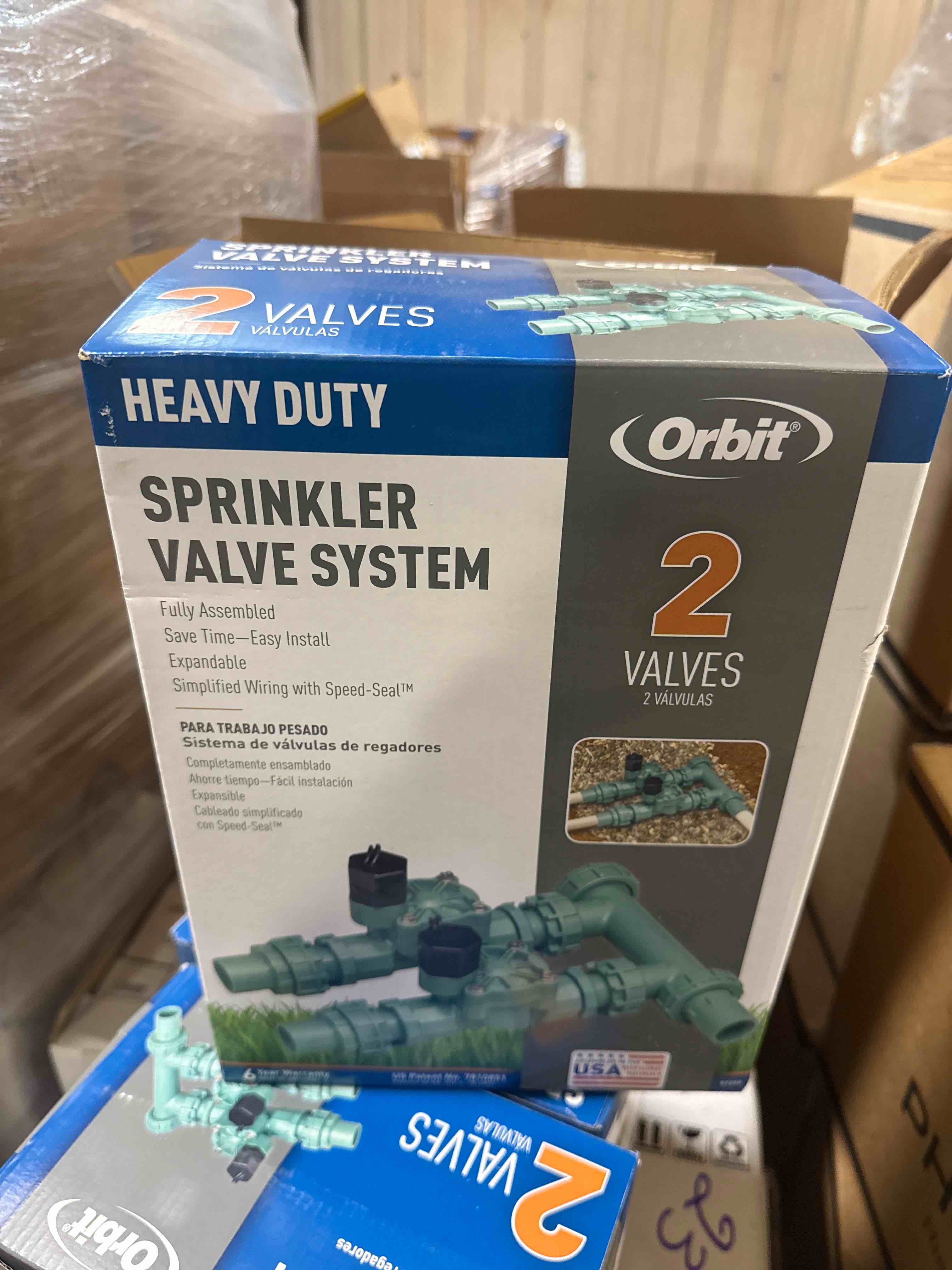 Condition photo showing Brand New for orbit 2-valve preassembled sprinkler manifold