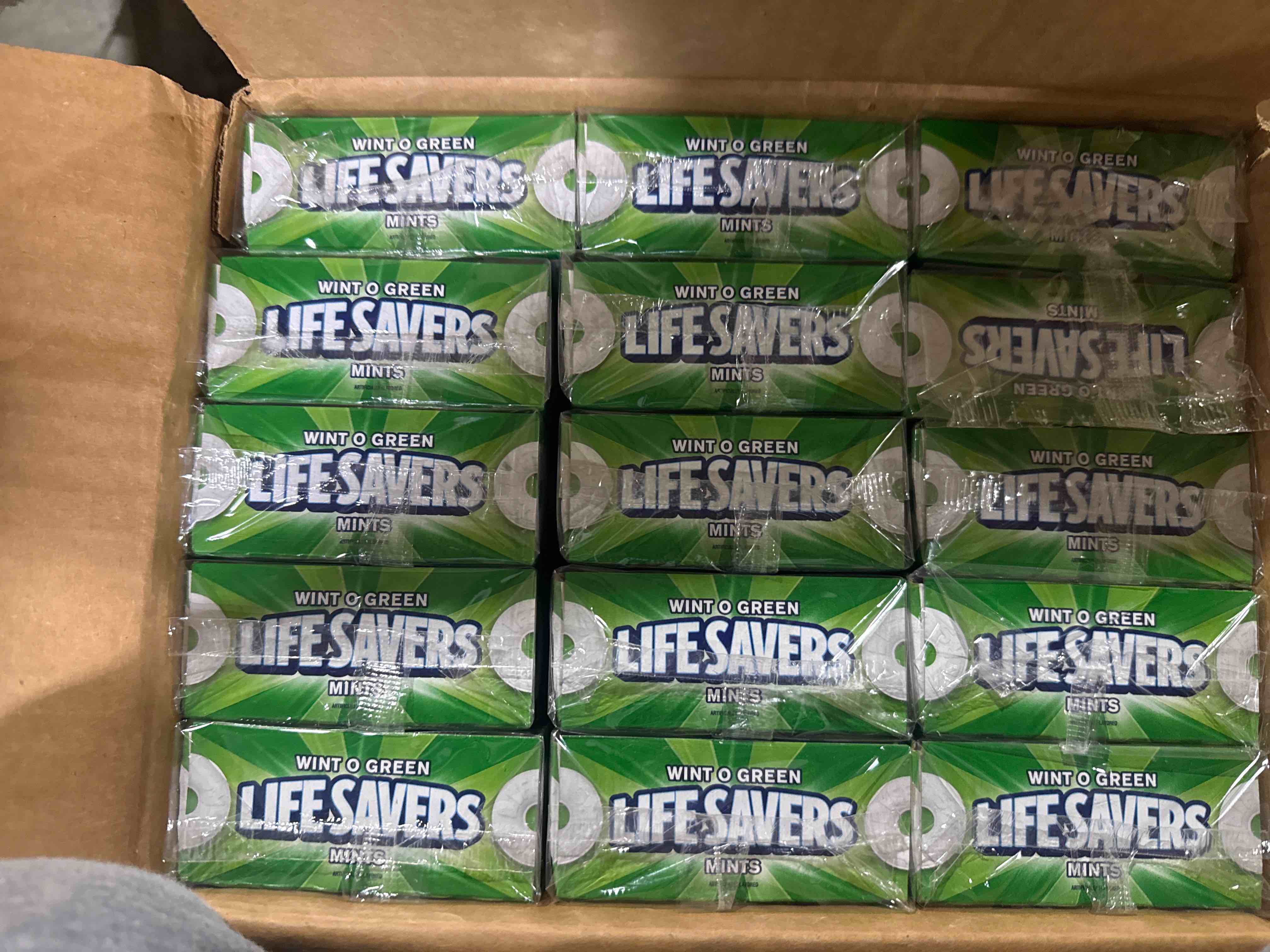 Condition photo showing Brand New for 300 rolls life savers mint wint o green 