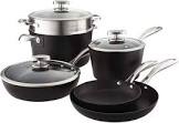 Scanpan Pro IQ 9 piece Nonstick Cookware Set - Compatible with All Cooktops, Induction Ready, Metal Utensil Safe, Oven Safe to 500°F, Dishwasher Safe